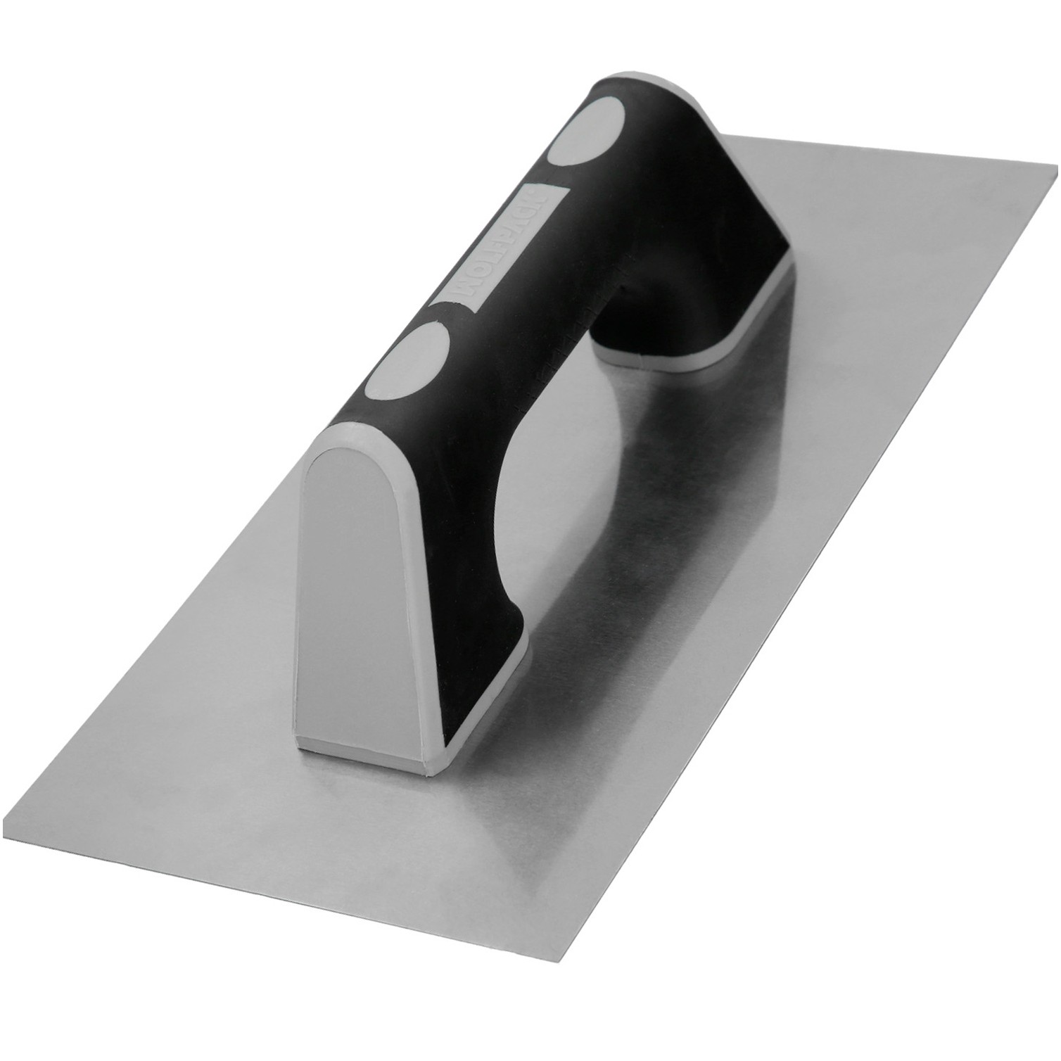 Llana Profesional Acero Mango TPR Acabado Liso 300x150 mm.