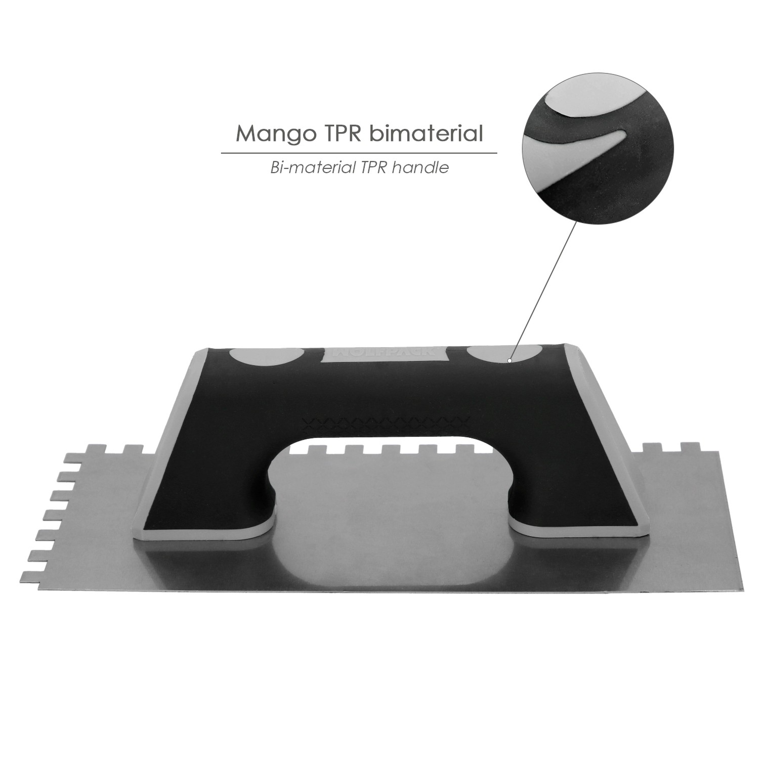 Peine Profesional Mango TPR 280x120 mm. Dientes 8 x 8 mm.