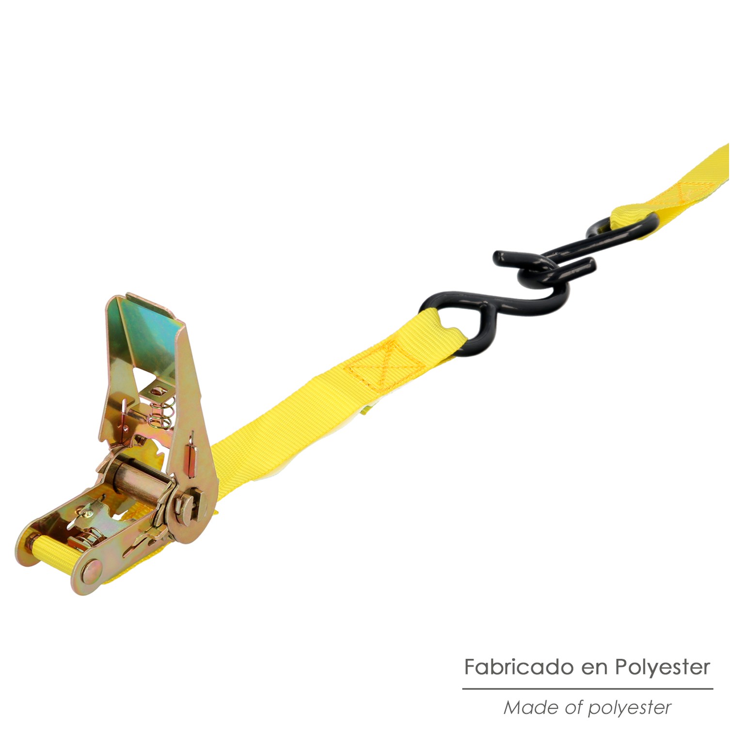 Cinta De Amarre Con Ratchet 4,5 metros x 25 mm. Trinquete Metalico Automatico, Cincha, Eslinga Mercancia, Correa Sujeción (2uds)