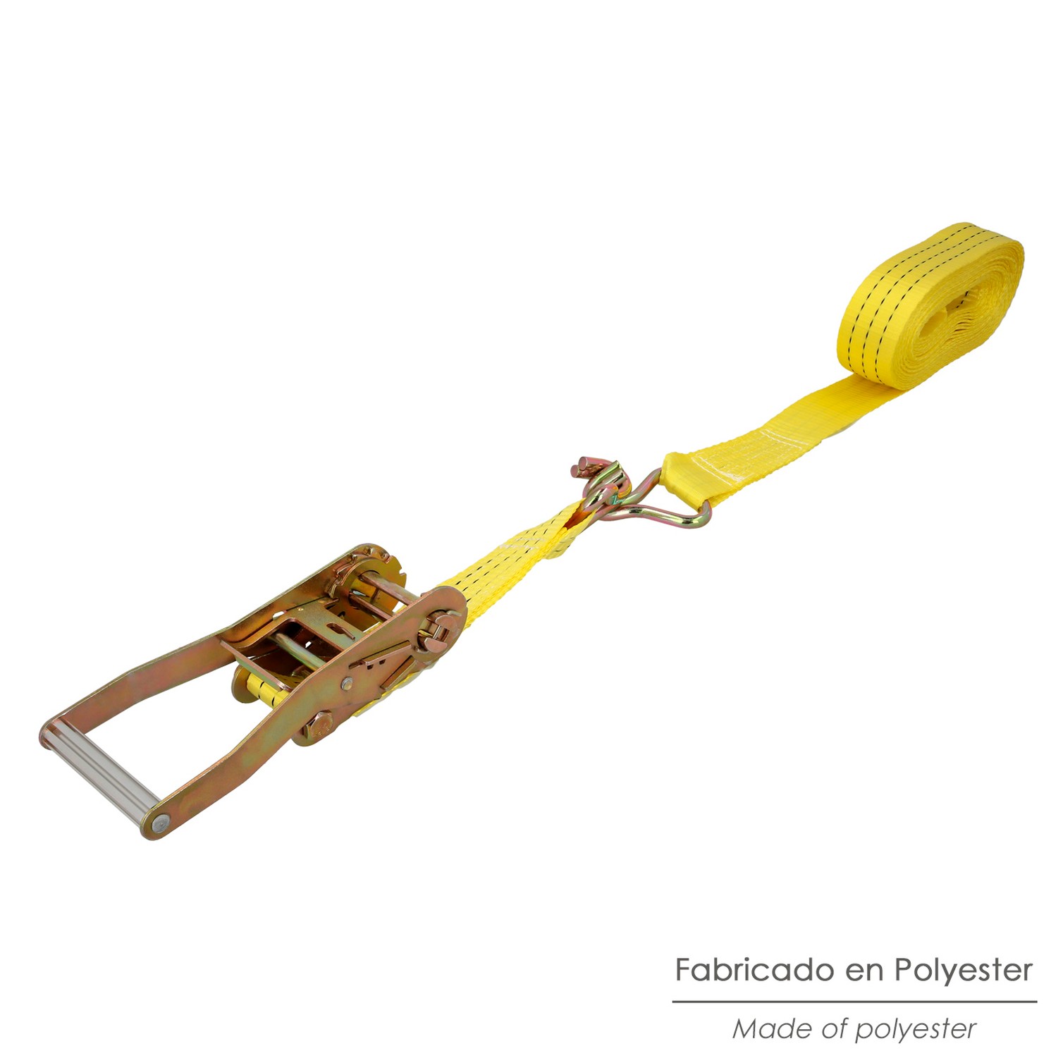 Cinta De Amarre Con Ratchet 12 metros x 50 mm. Trinquete Metalico Automatico, Cincha, Eslinga Mercancia, Correa Sujeción