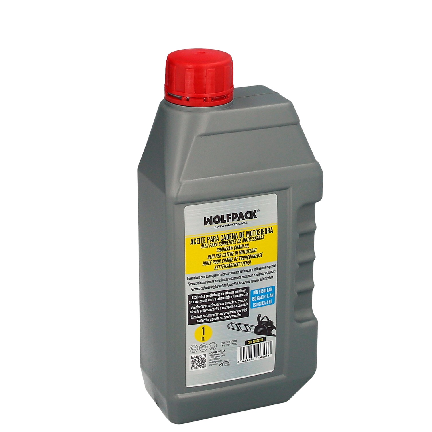 Aceite Para Cadenas y Barras Motosierra 1 Litro, Grasa Cadenas Motosierra, Lubricante Cadenas Motosierra