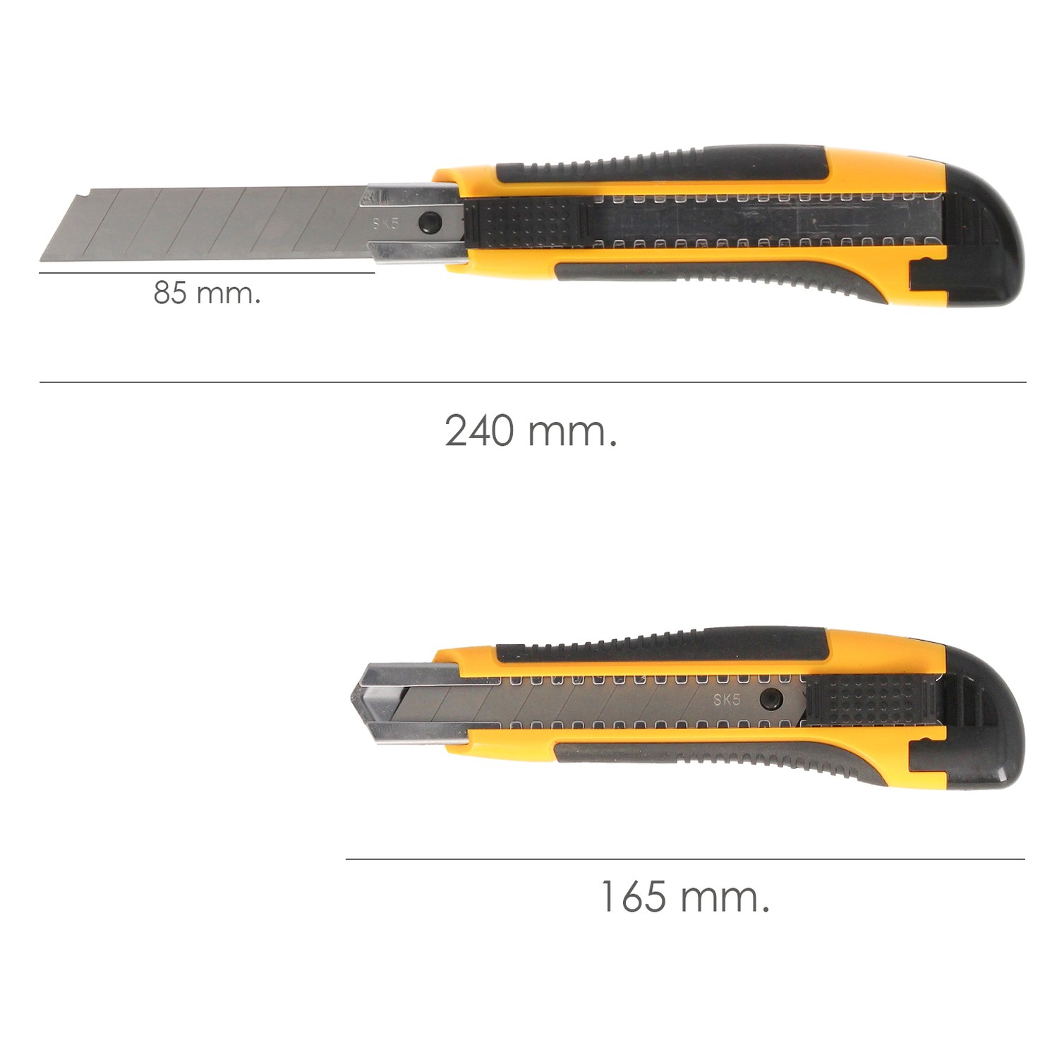 Cutter Con Hoja De 18 mm. Con 2 Hojas (Expositor 24 Piezas)