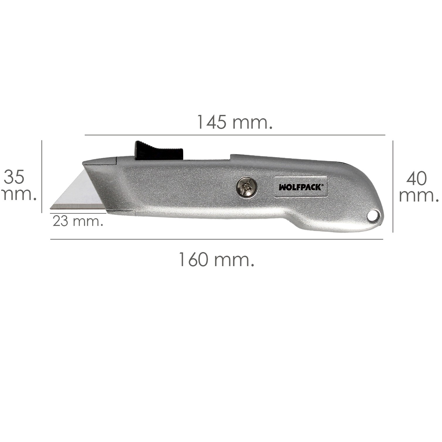 Cutter Autoretractil Con Hoja Acero Sk5 Carcasa De Aluminio Diseño Ergonomico, Cuchillo Seguridad, Cutters Seguridad,