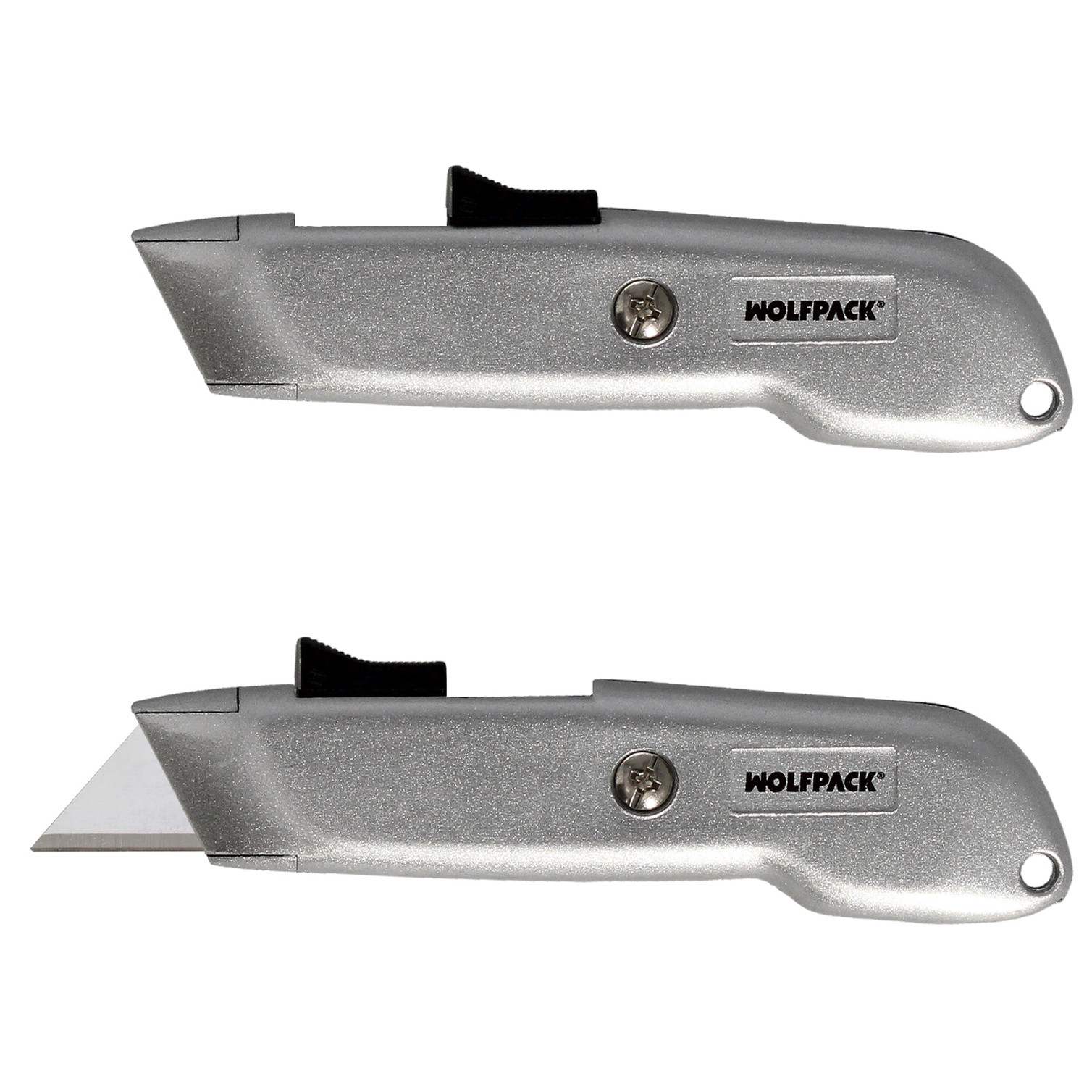 Cutter Autoretractil Con Hoja Acero Sk5 Carcasa De Aluminio Diseño Ergonomico, Cuchillo Seguridad, Cutters Seguridad,