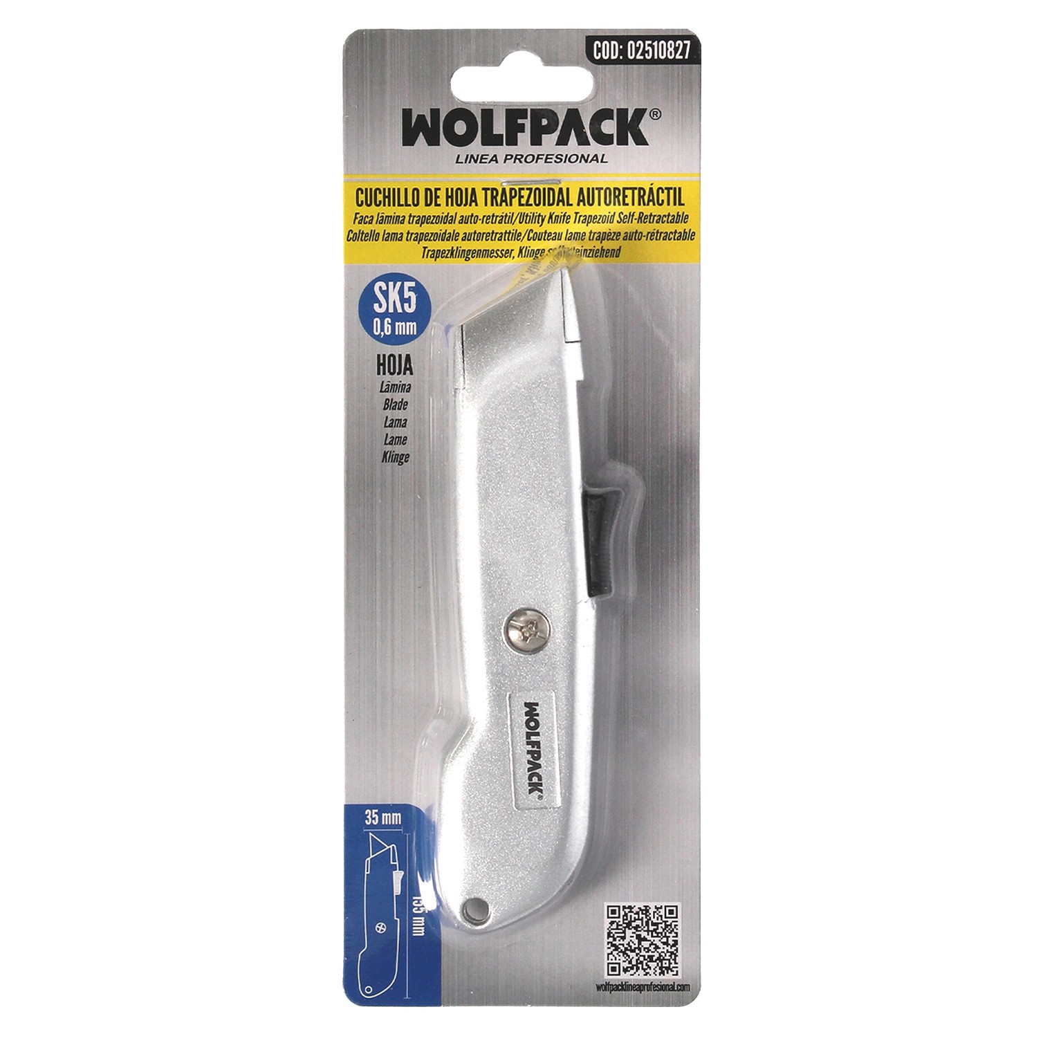 Cutter Autoretractil Con Hoja Acero Sk5 Carcasa De Aluminio Diseño Ergonomico, Cuchillo Seguridad, Cutters Seguridad,