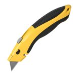 Cutter Con Hoja Retractil De 20 mm. Cambio Hoja Rápido Carcasa De Aluminio Agarre Engomado. Uso Profesional