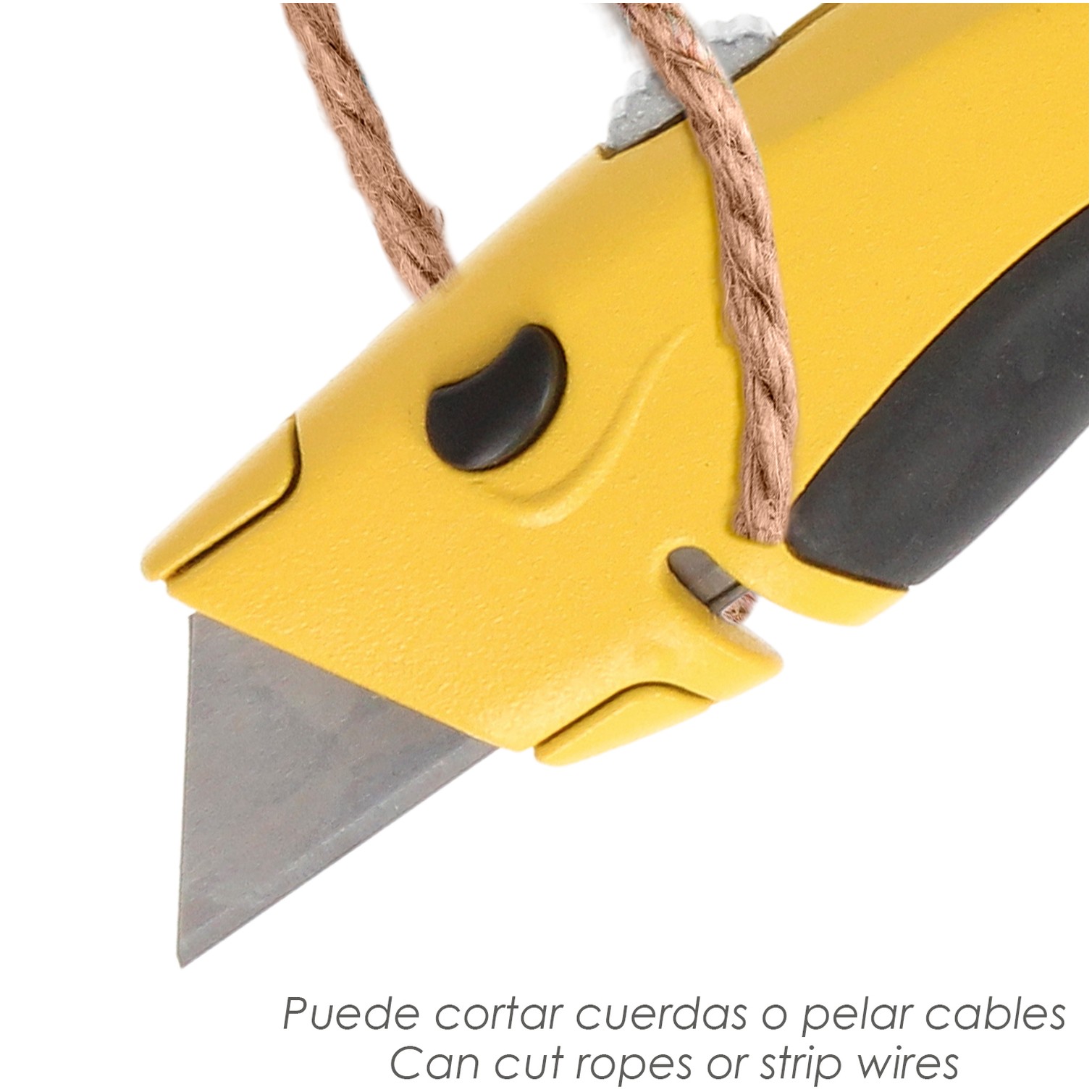 Cutter Con Hoja Retractil De 20 mm. Cambio Hoja Rápido Carcasa De Aluminio Agarre Engomado. Uso Profesional