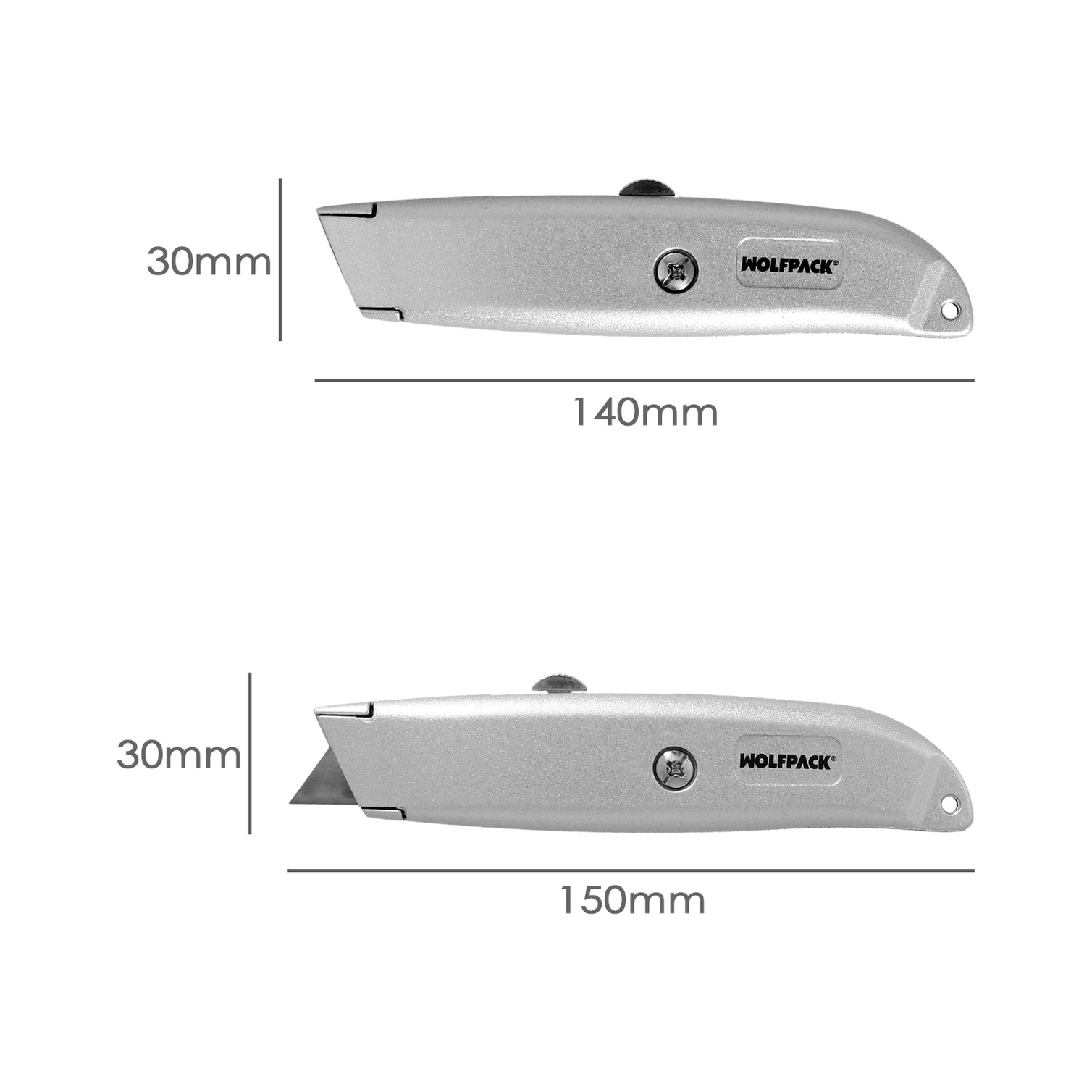 Cutter Hoja Trapezoidal Retráctil Acero Sk5