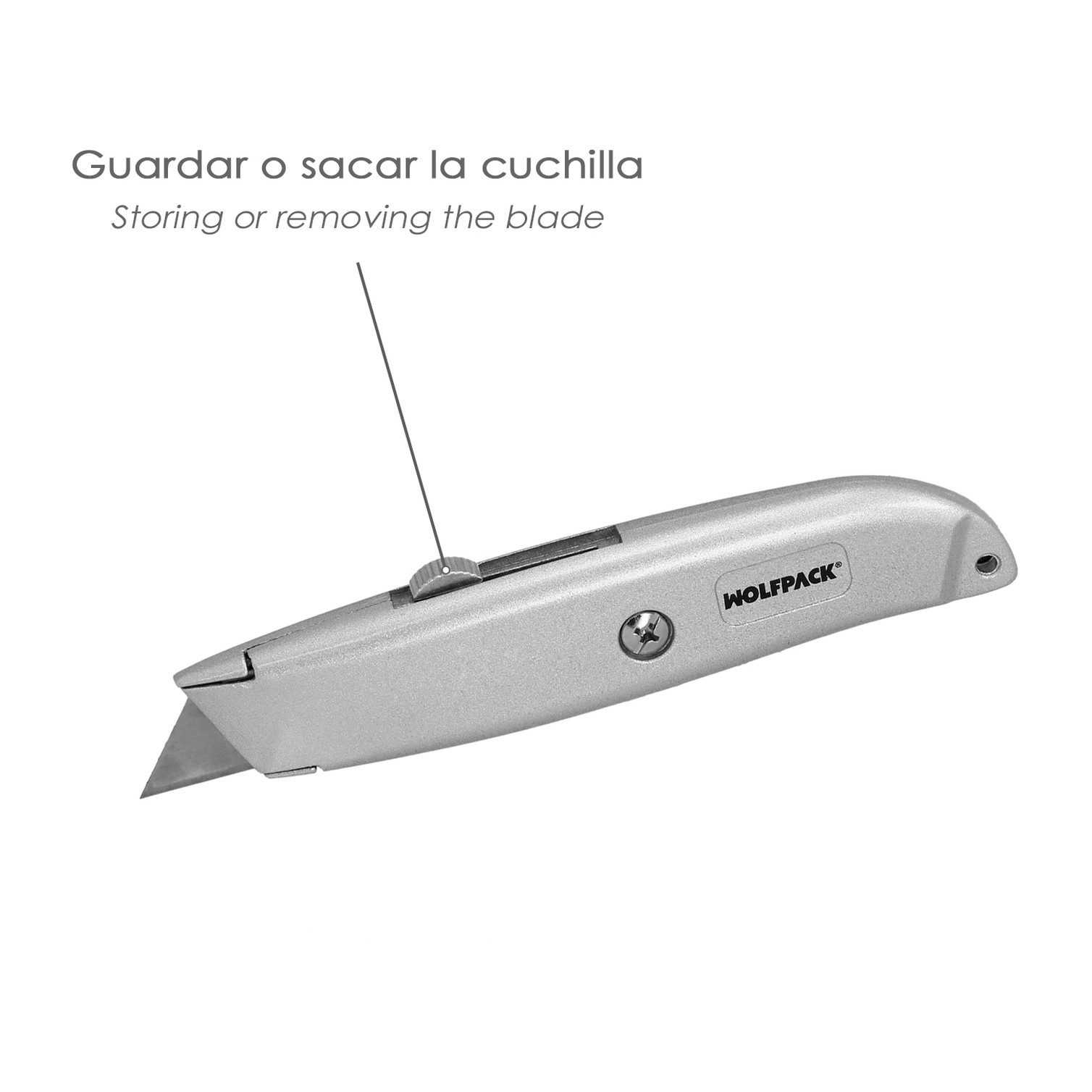 Cutter Hoja Trapezoidal Retráctil Acero Sk5