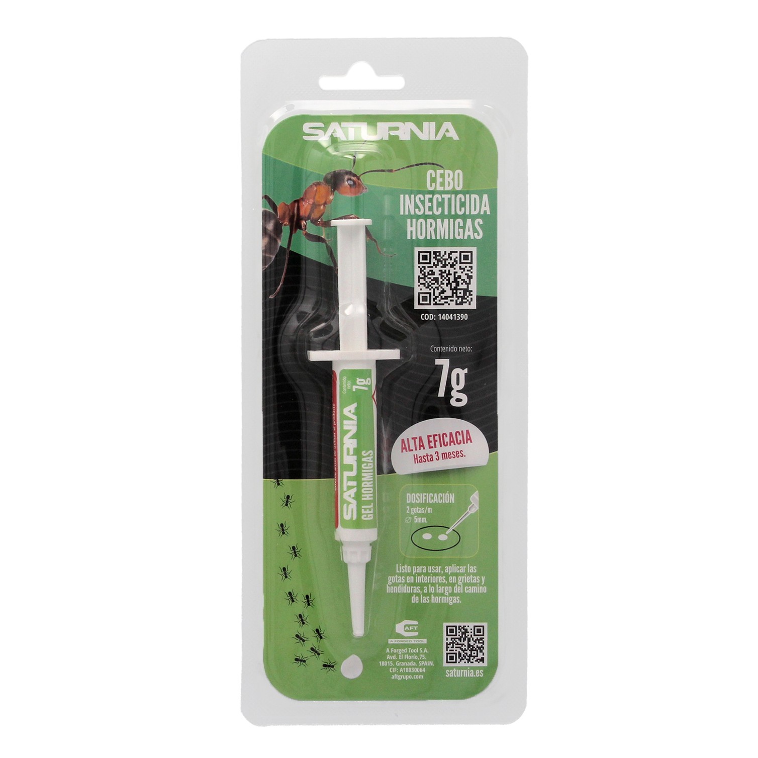 Cebo Insecticida Gel Hormigas Jeringa 7 Gramos