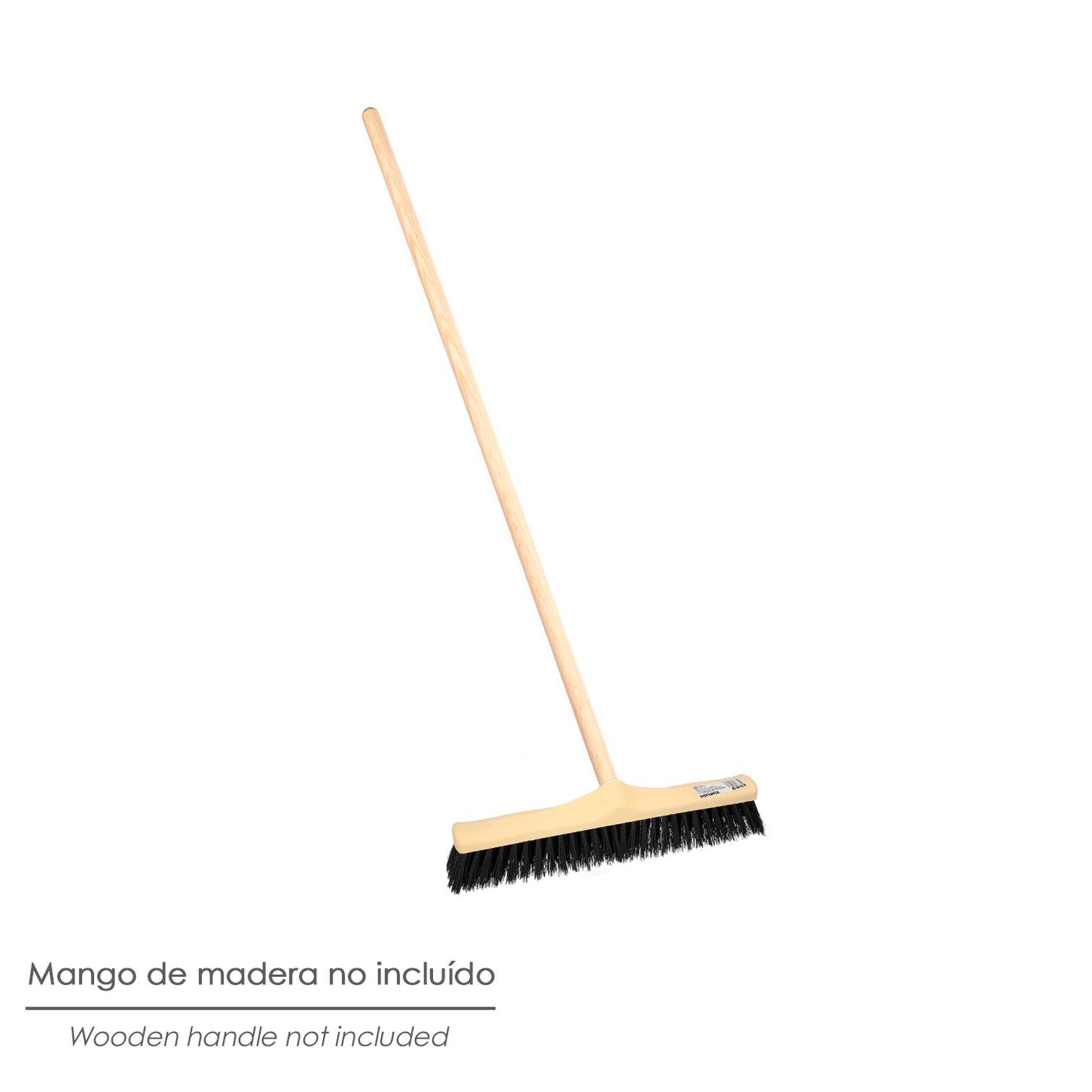 Cepillo Barrendero Industrial Fibra Rigida PVC. Soporte Polipropileno 50 cm. (Sin Mango)