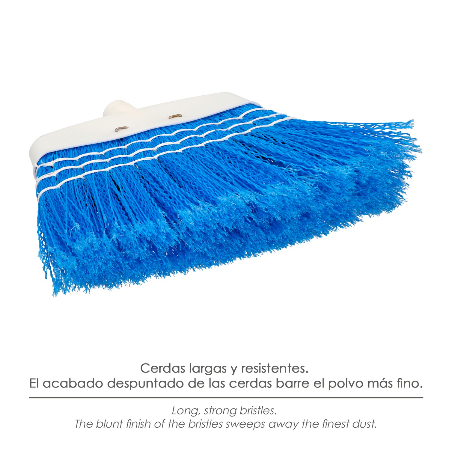 Escoba Jardin Azul Con Cordones Sin Mango, Escoba Terrazas, Terrazas, Cocheras, Calles,