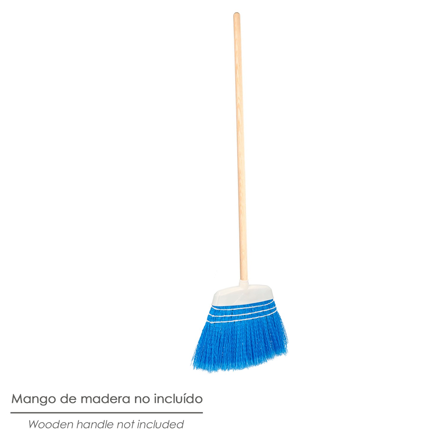 Escoba Jardin Azul Con Cordones Sin Mango, Escoba Terrazas, Terrazas, Cocheras, Calles,
