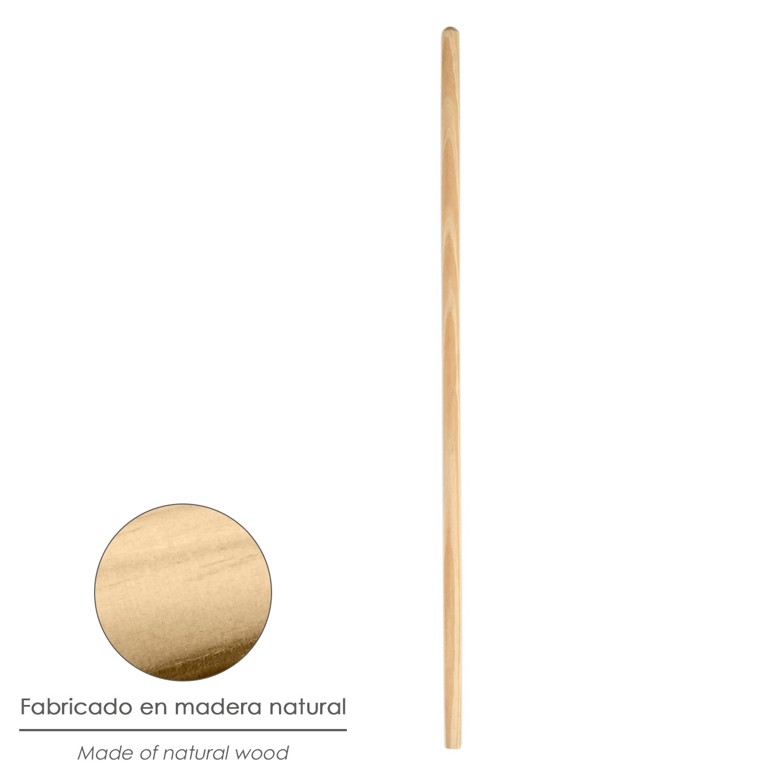 Mango Madera Para Cepillo Barrendero Para Garra. 1200 x Ø 28 mm.