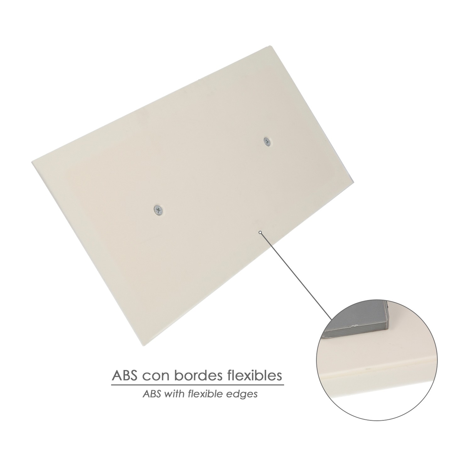 Llana / Talocha Con Mango de Plastico ABS Borde Flexible. Especial Lechadas. Base 30,50 x 14 cm. Mango Ligero y Ergonomico