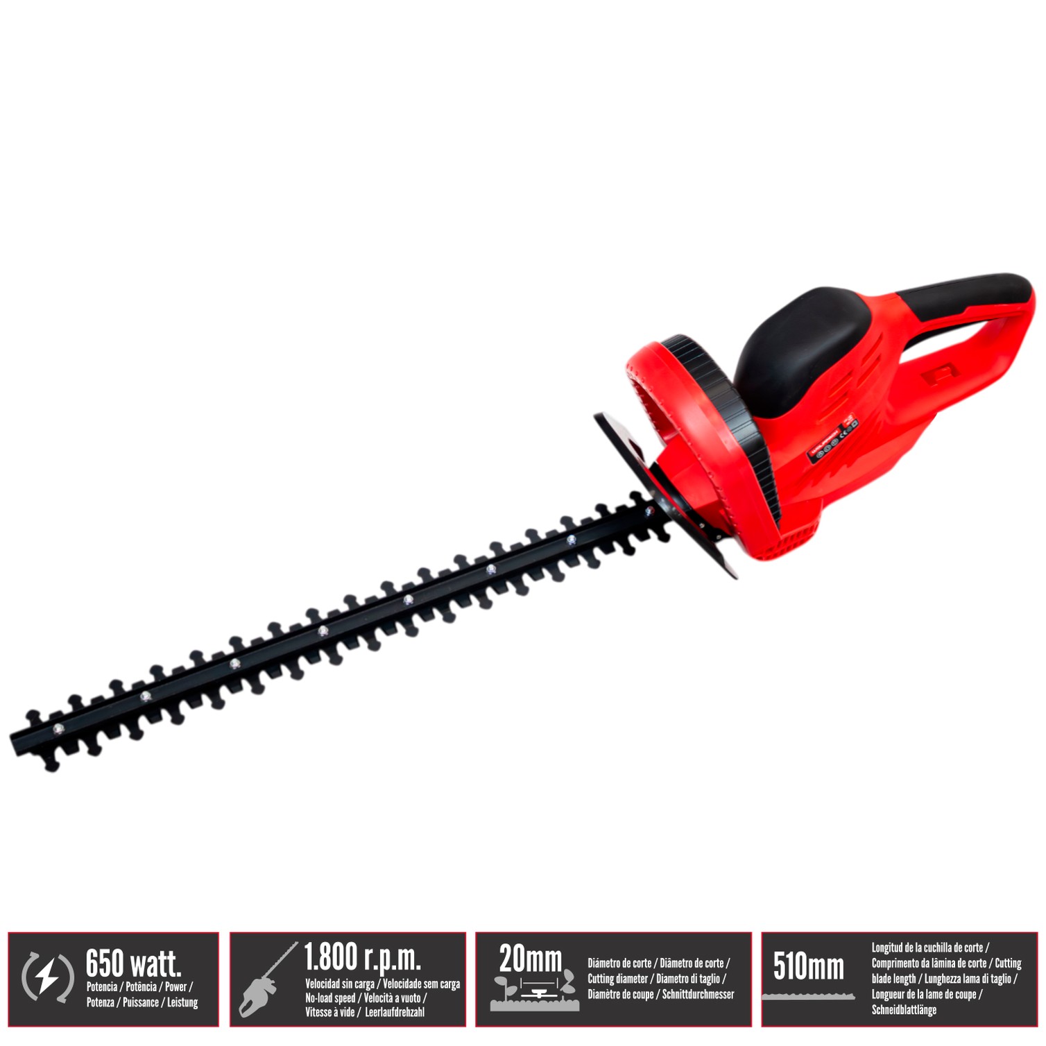 Recortasetos 650 Watt. 510 mm.