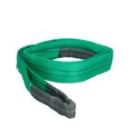 Eslinga Plana Doble Banda 2.000 Kg. Factor Seguridad 7:1, Longitud: 2 Metros Ancho 6 cm. 100% Poliester. Color Verde