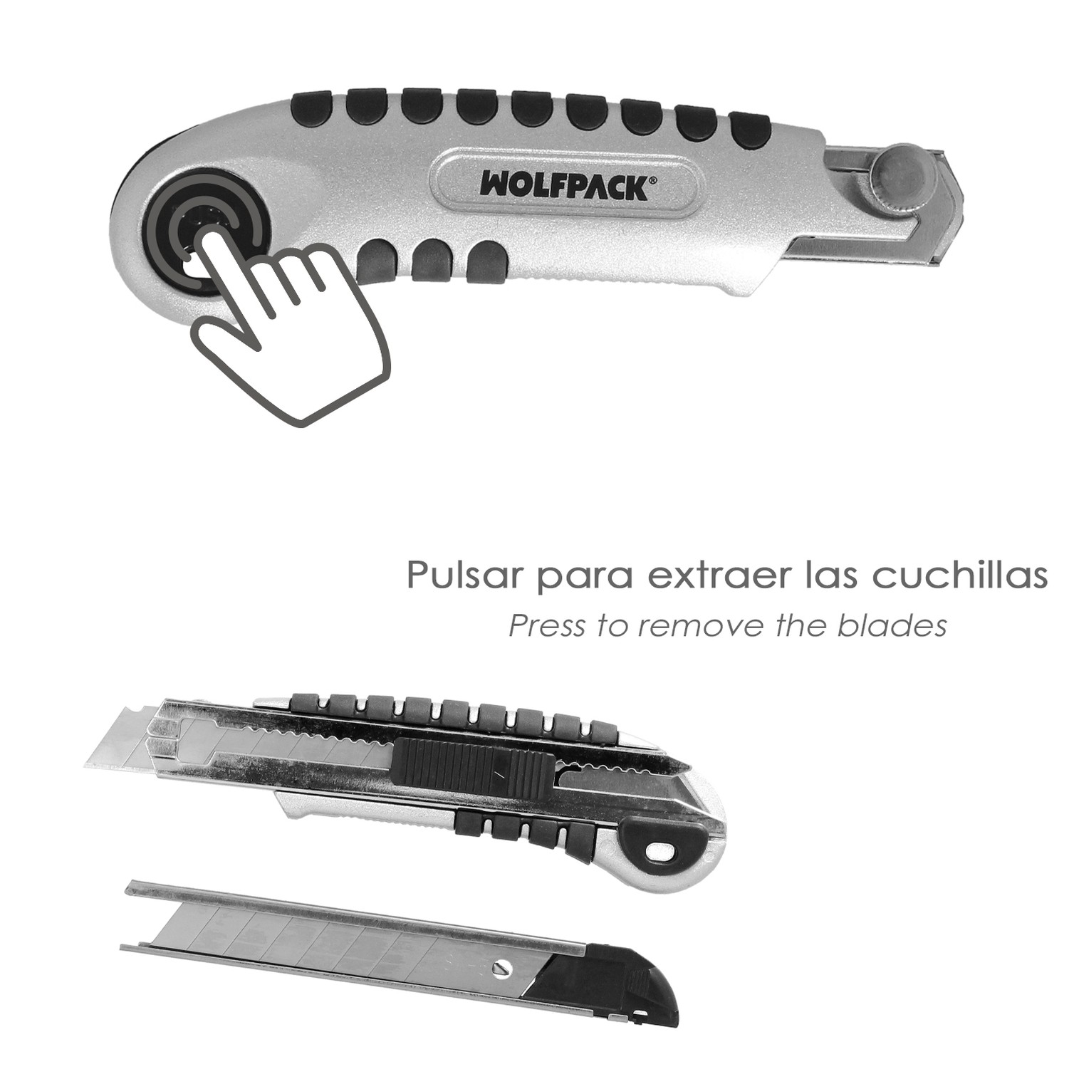 Cutter Aluminio Profesional 18mm Con 5 Hojas Acero Sk5