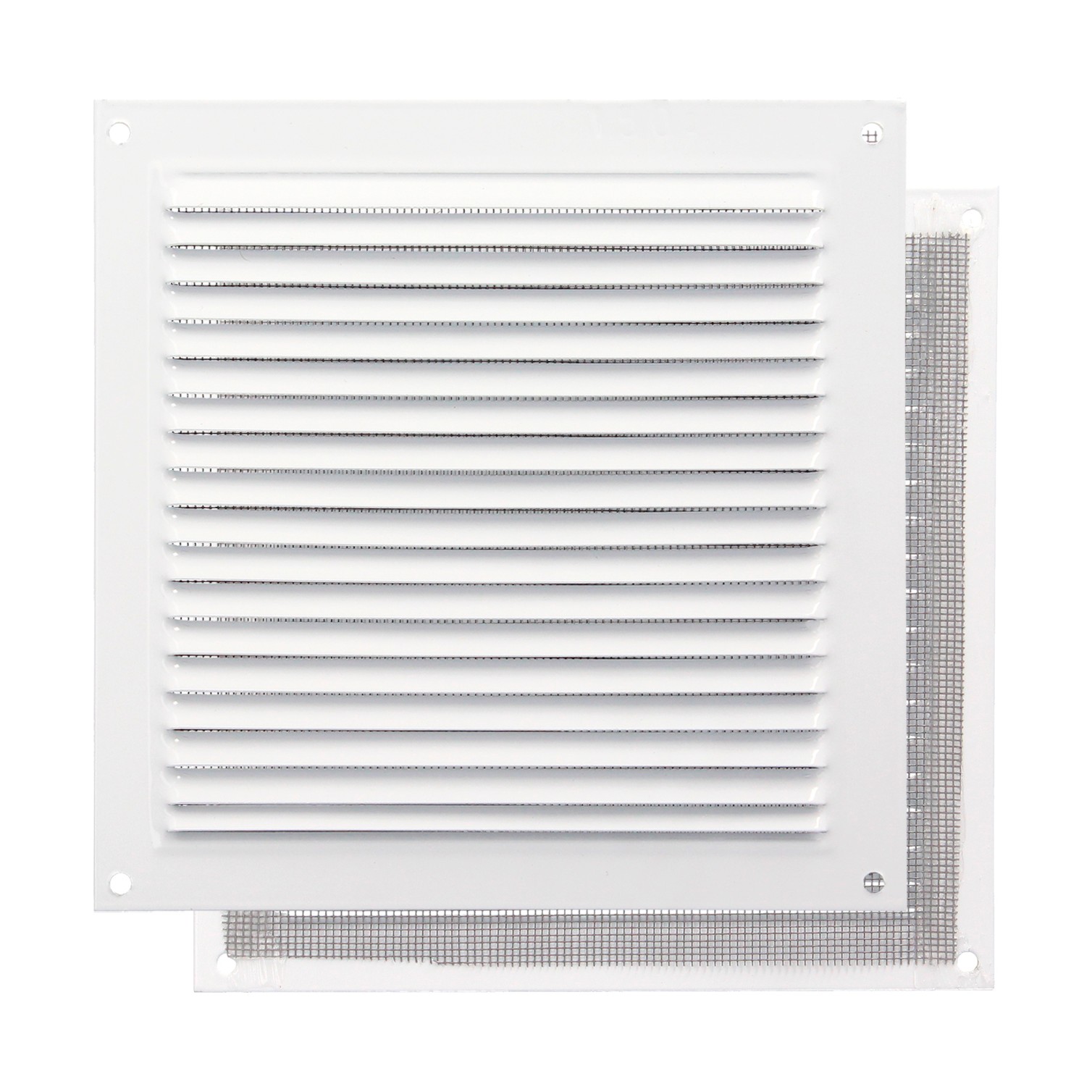 Rejilla Ventilación Aluminio Con Mosquitera Atornillable 175 x 175 mm. Color Blanco