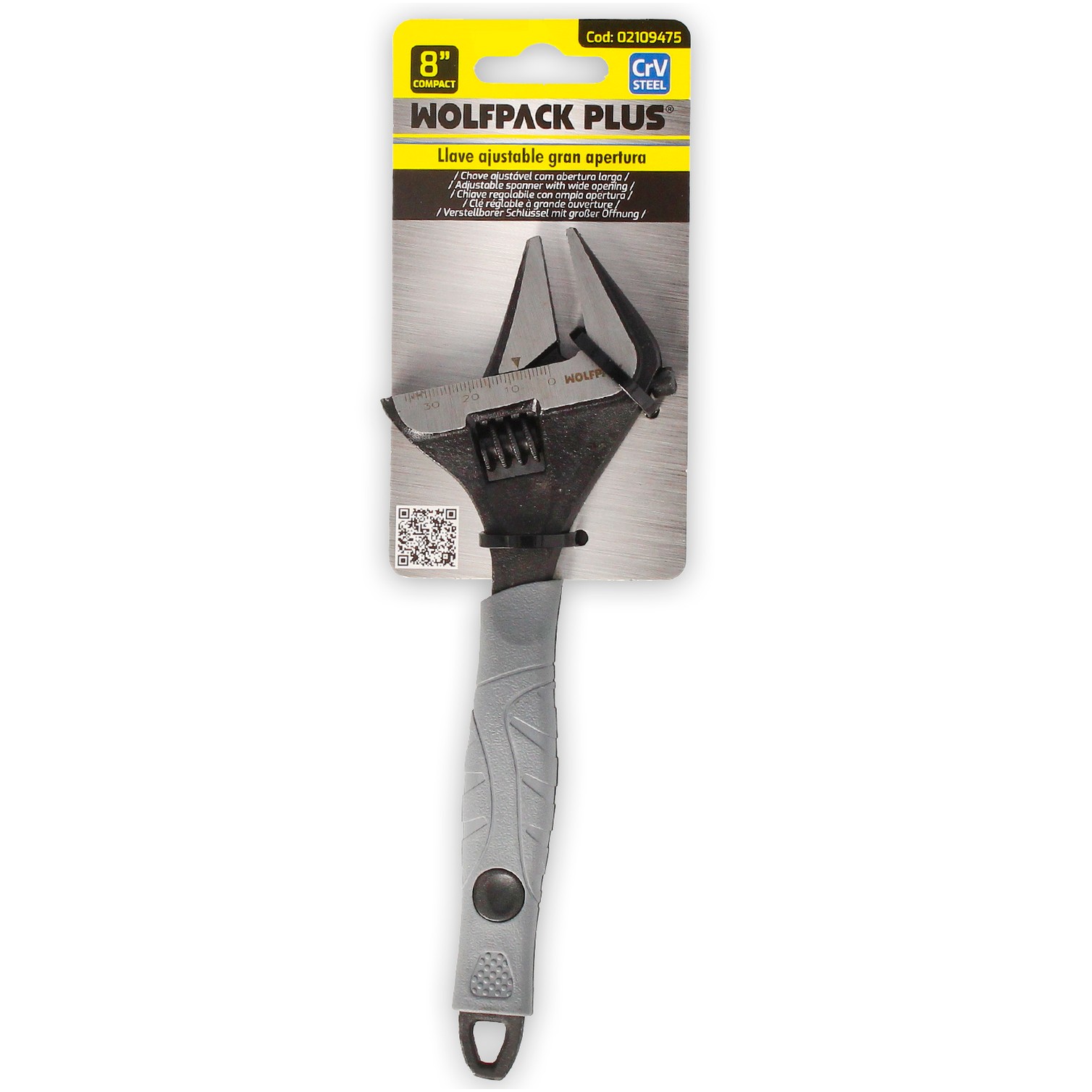 Llave Ajustable Gran Apertura Compact. Cromo Vanadio 8" Llave Inglesa, Llave De Expansion, Llave Gran Apertura