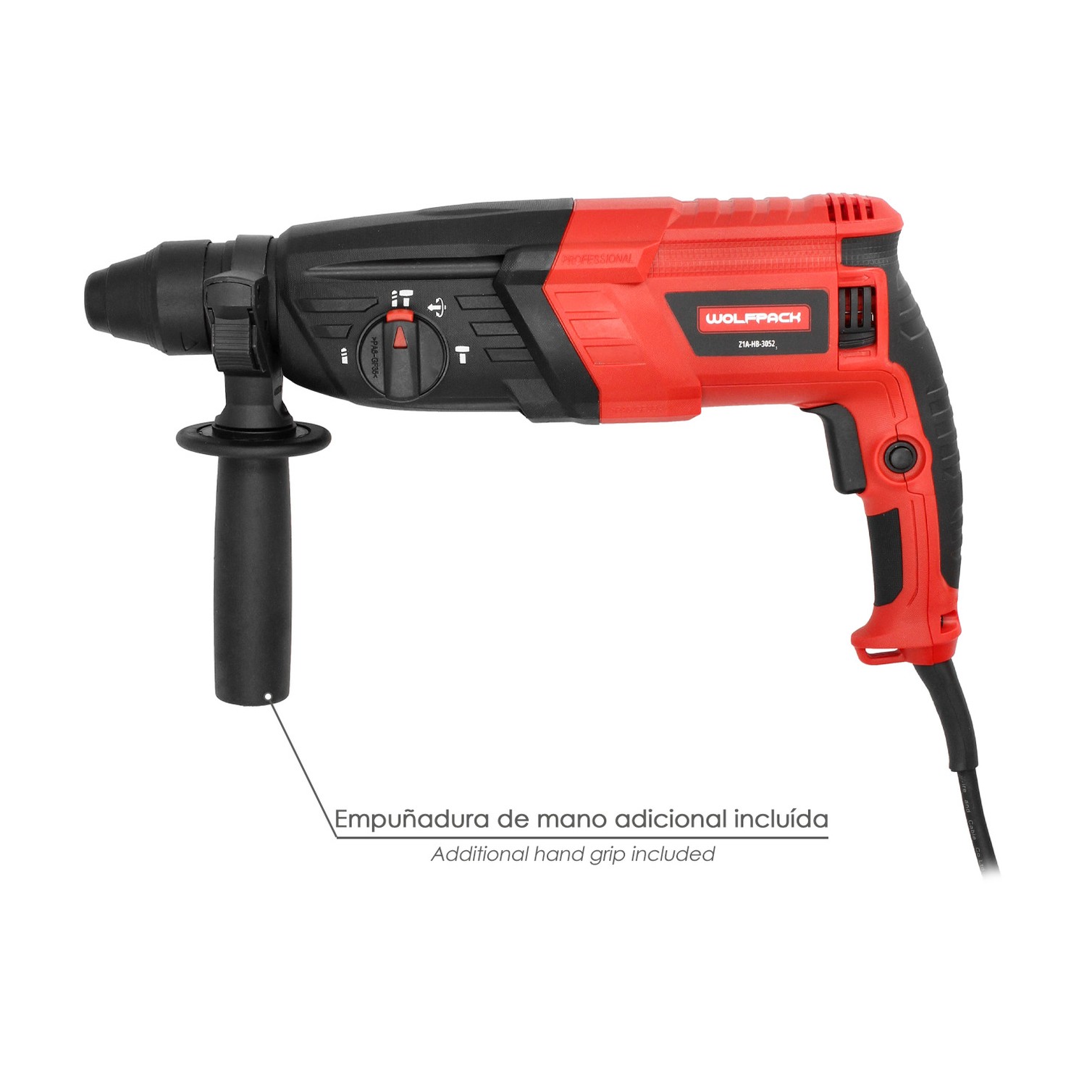 Martillo Perforador SDS PLUS 900 Watt. Con Accesorios y Maletin