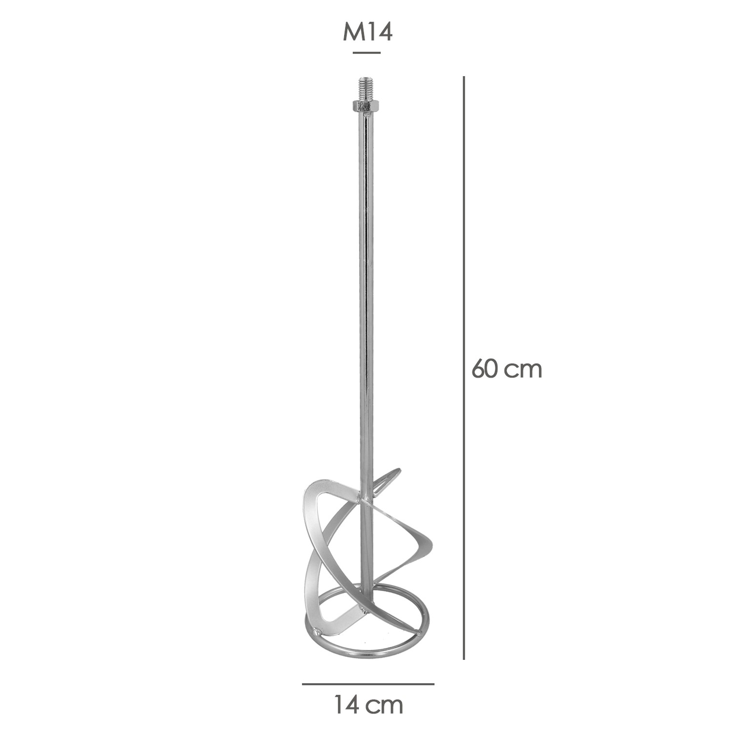 Mezclador Cola Recambio M14 140x600 mm.