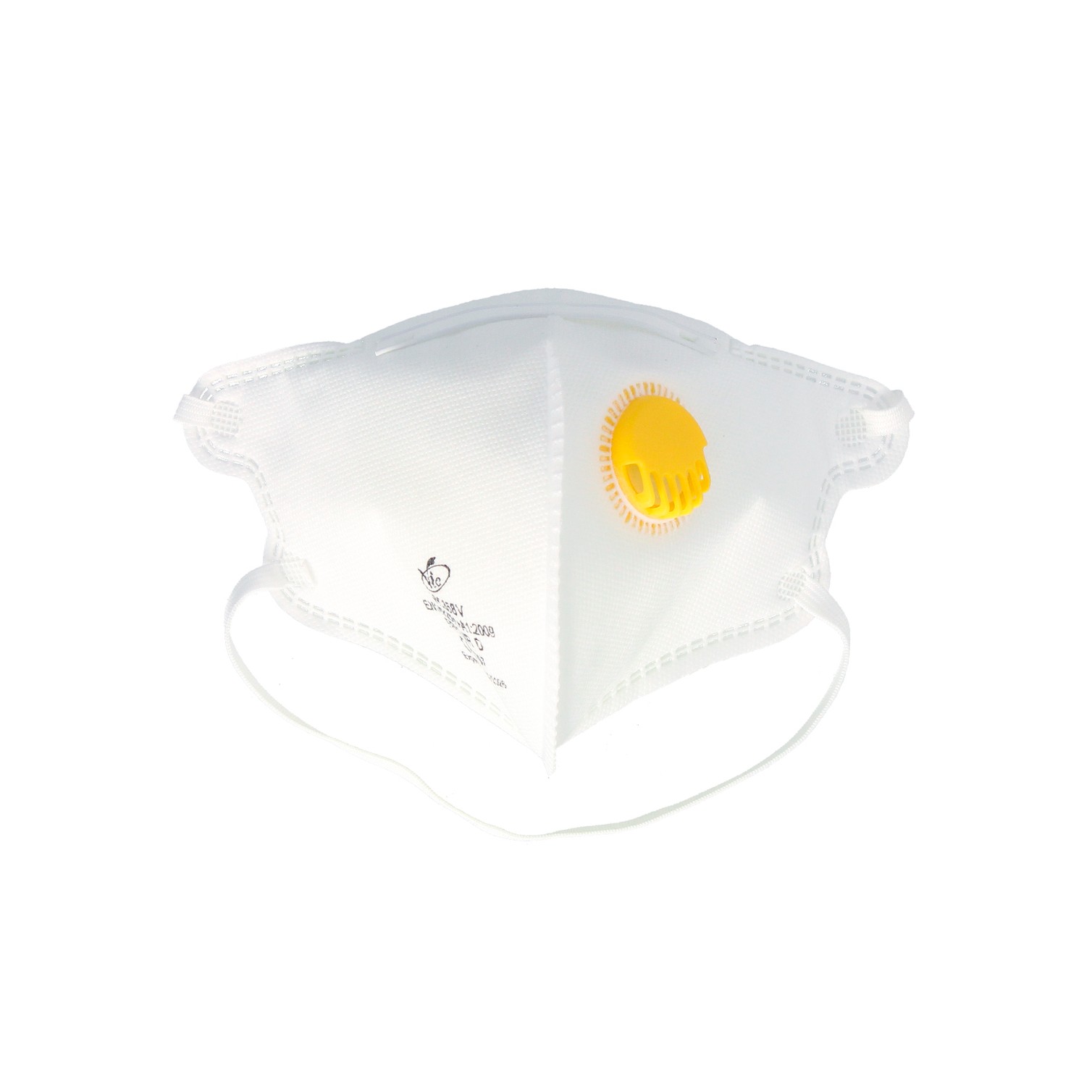 Mascarilla Respiratoria FFP2 Con Valvula. Plegable (20 Unidades) Envasadas Individualmente