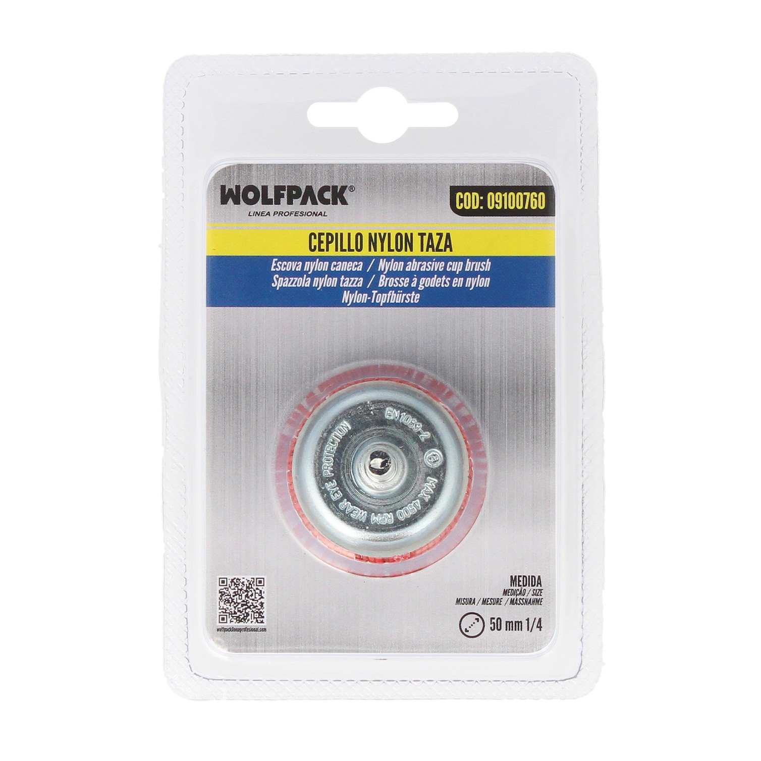 Cepillo Nylon Taza Ø 50 mm. 1/4". Cepillo De Lijado Nailon. Cepillo Para Taladro De Nailon, Cepillo De Alambre Abrasivo De Nylon