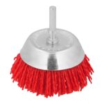 Cepillo Nylon Taza Ø 75 m. 1/4". Cepillo De Lijado Nailon. Cepillo Para Taladro De Nailon, Cepillo De Alambre Abrasivo De Nailon