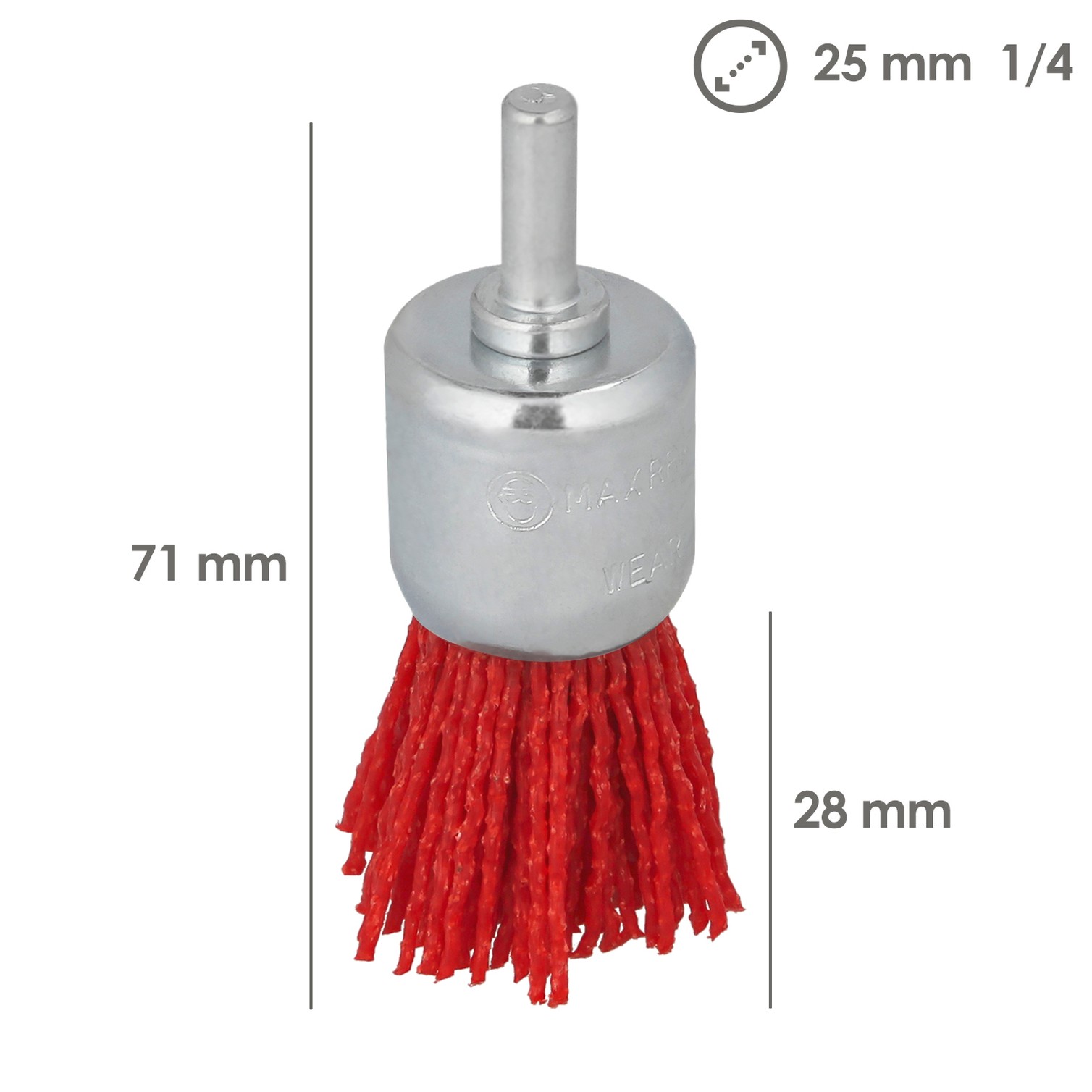 Cepillo Nylon Brocha Ø 25 mm. Cepillo De Lijado Nailon. Cepillo Para Taladro De Nailon, Cepillo De Alambre Abrasivo De Nailon