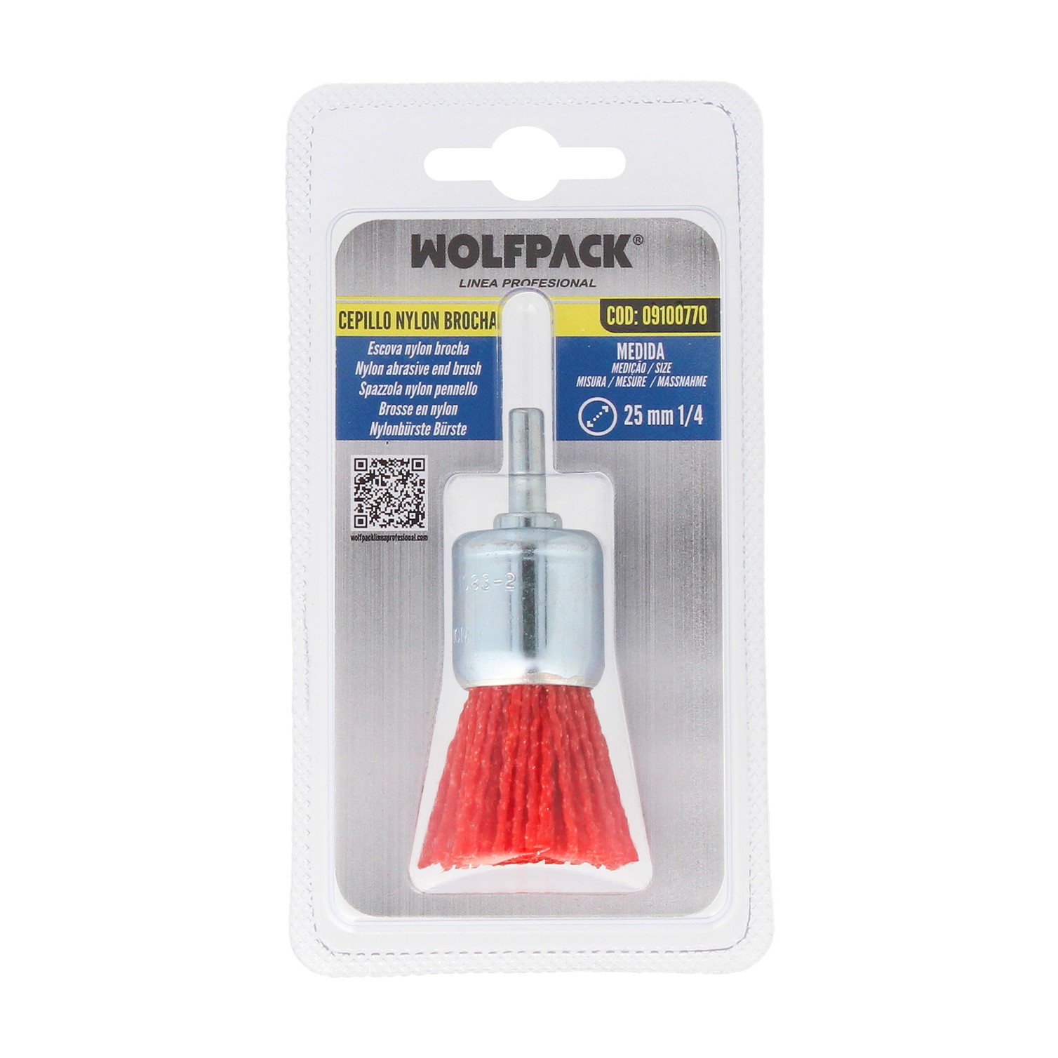 Cepillo Nylon Brocha Ø 25 mm. Cepillo De Lijado Nailon. Cepillo Para Taladro De Nailon, Cepillo De Alambre Abrasivo De Nailon