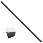 Burlete Para Puertas De Garaje Aluminio Blanco Con Goma 2,5 m. Perfil Bajo Cochera Cepillo De Puerta, Burlete Garaje