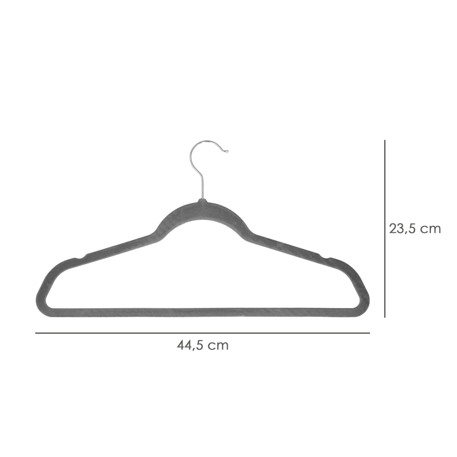 Percha Terciopelo 445 mm. (Pack 10 Piezas)