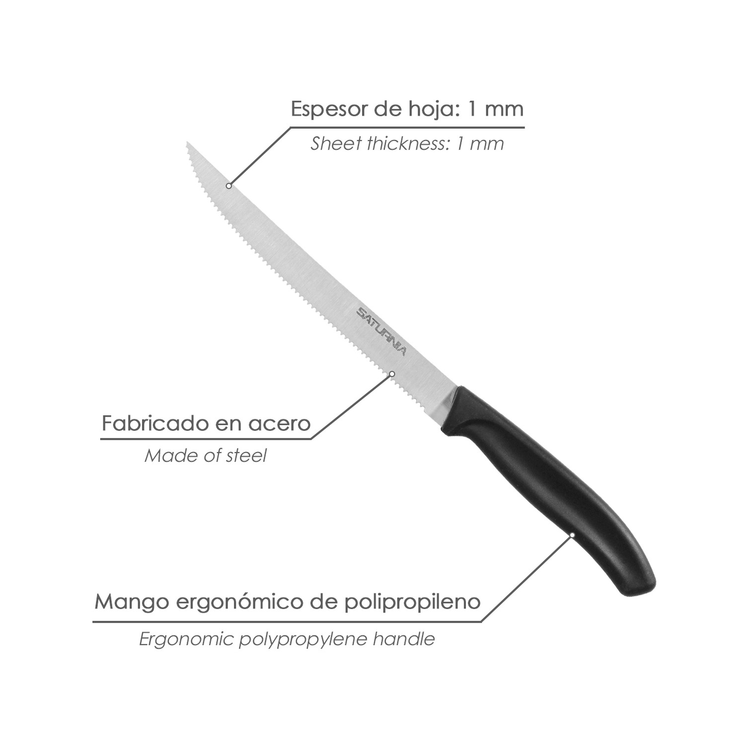 Cuchillo Recolectar Esparragos 26 cm. Cuchillo Esparraguero, Cortador Esparragos, Corta Esparragos