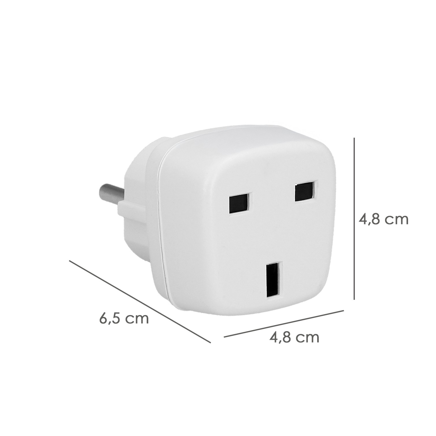 Adaptador Viaje Toma Inglesa A Schuko