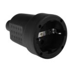 Base Aerea Toma Tierra Goma 4/4,8 mm. Negro (Industrial)