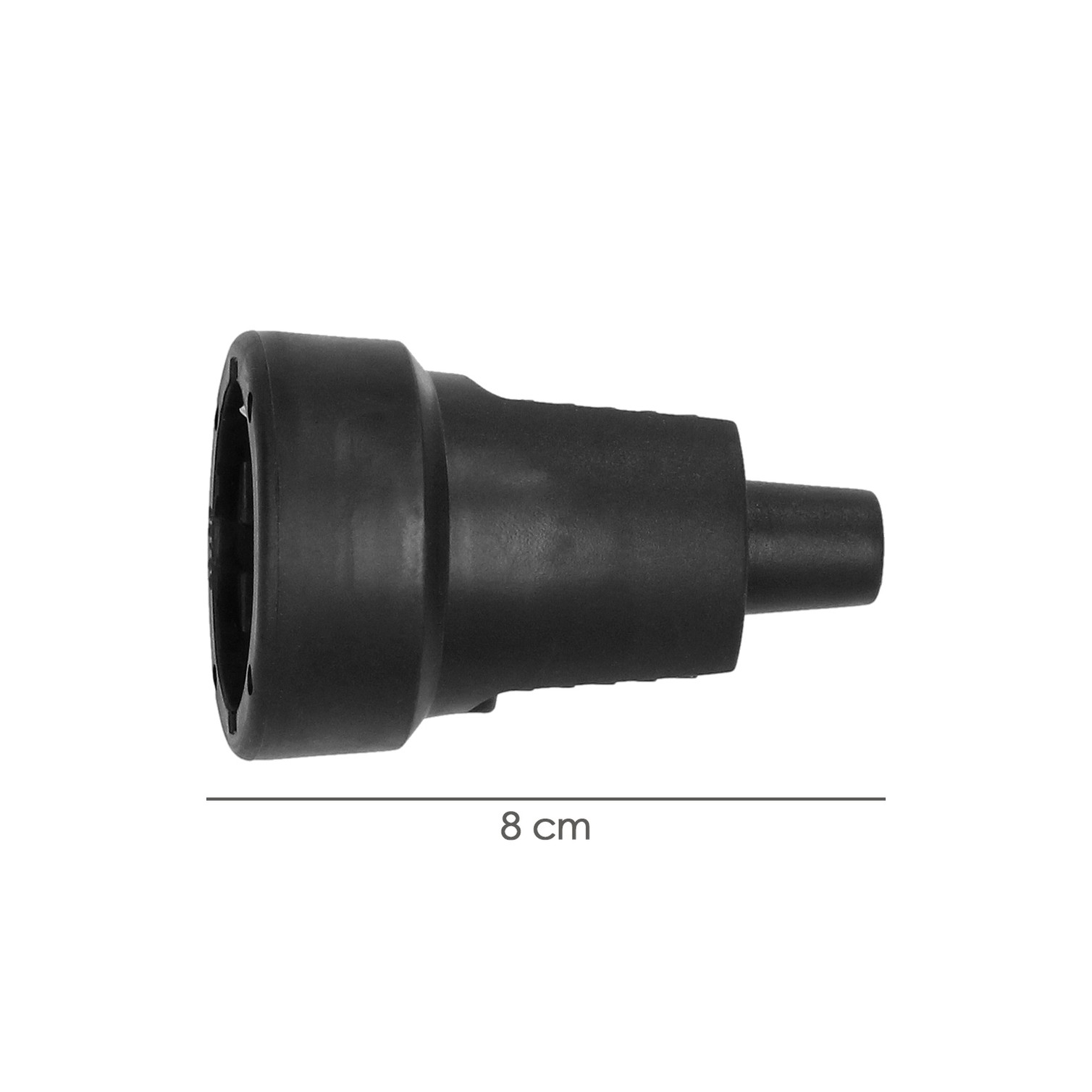 Base Aerea Toma Tierra Goma 4/4,8 mm. Negro (Industrial)