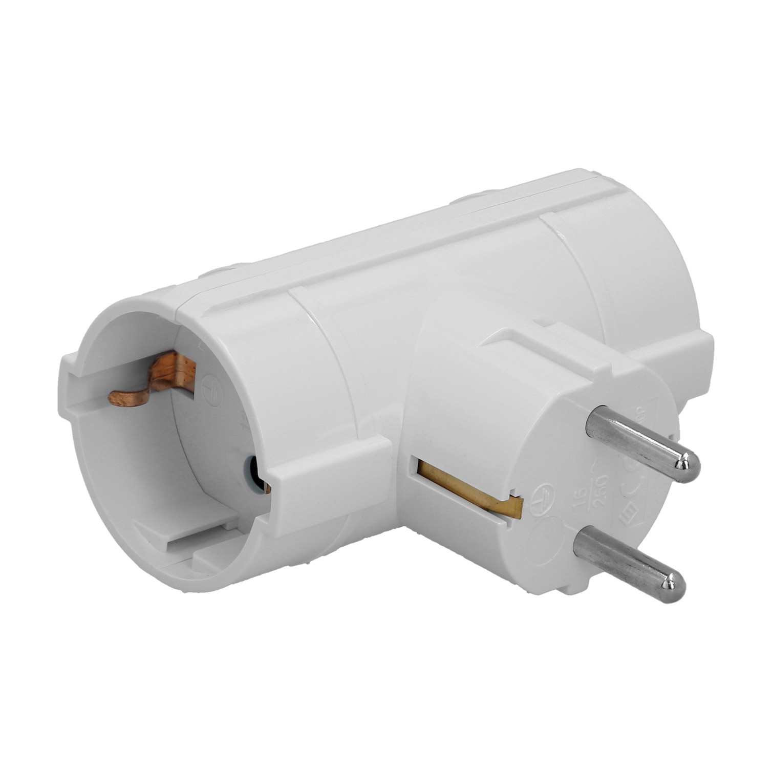 Adaptador Doble Schuko 16 A 250 V.