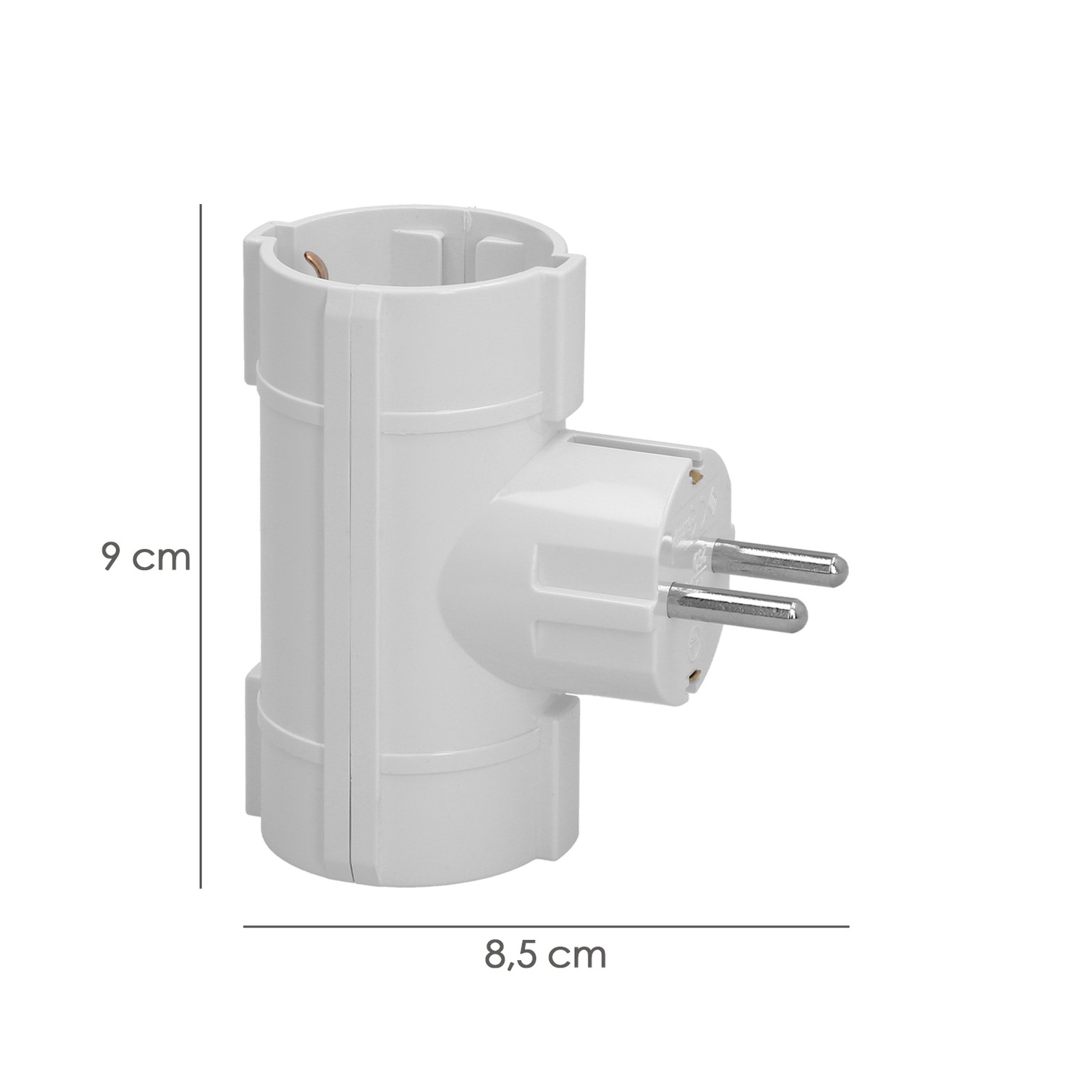 Adaptador Doble Schuko 16 A 250 V.