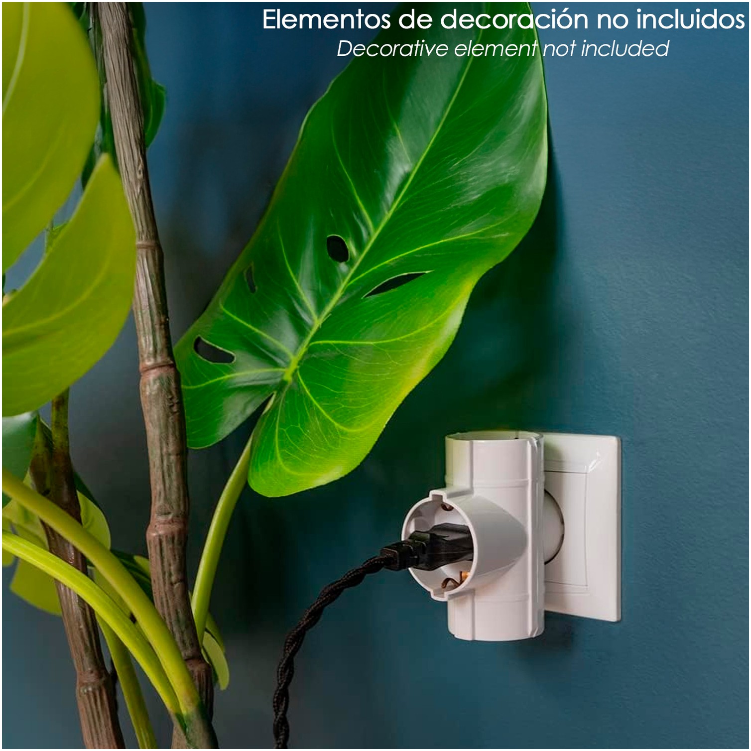 Adaptador Triple Schuko 16 A 250 V.