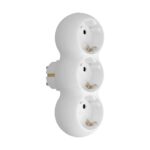 Adaptador Triple Schuko Recto 16A. 250V.