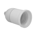 Portalamparas 4 Amperios Rosca E-27 Obra Blanco.