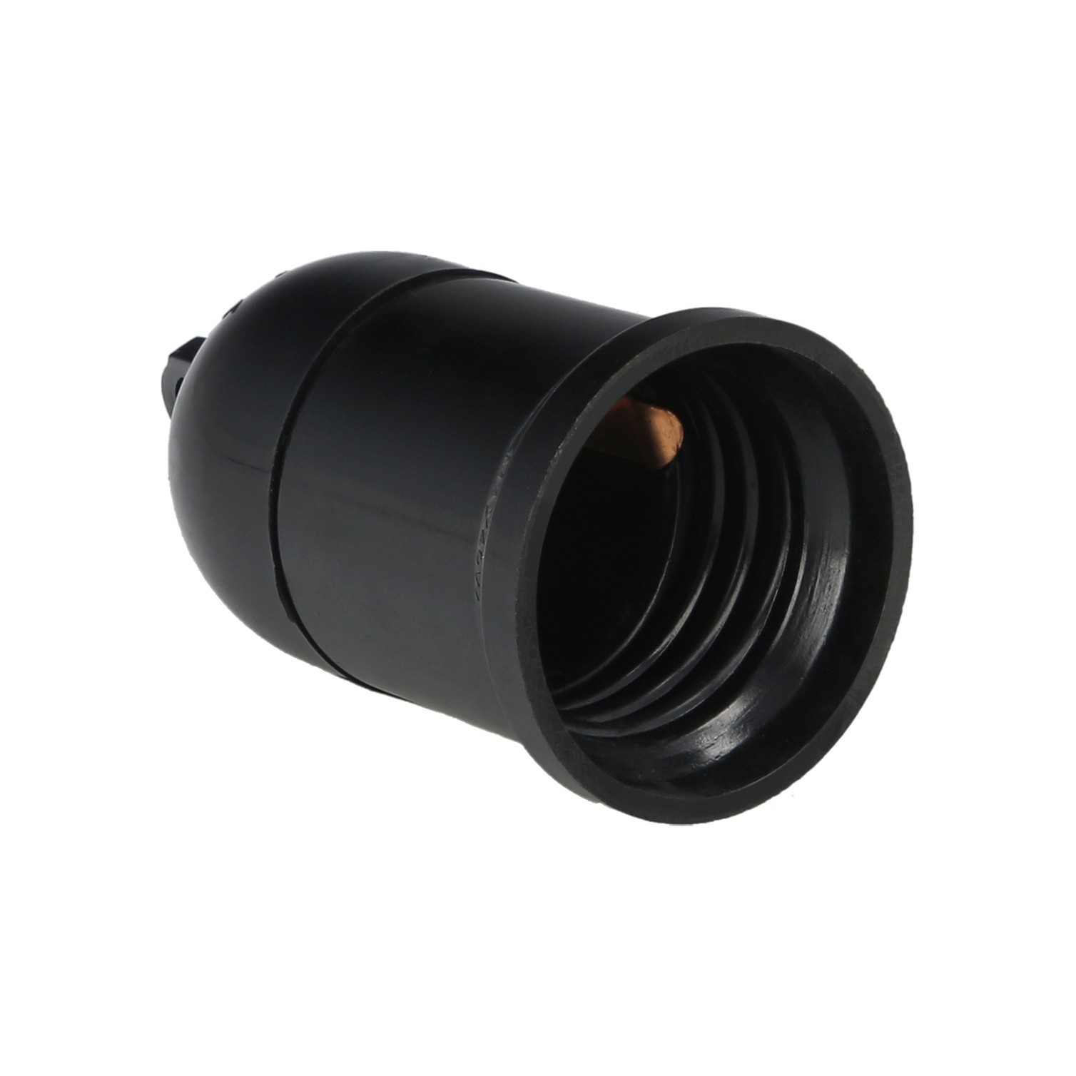 Portalamparas 4 Amperios Rosca E-27 Obra Negro.