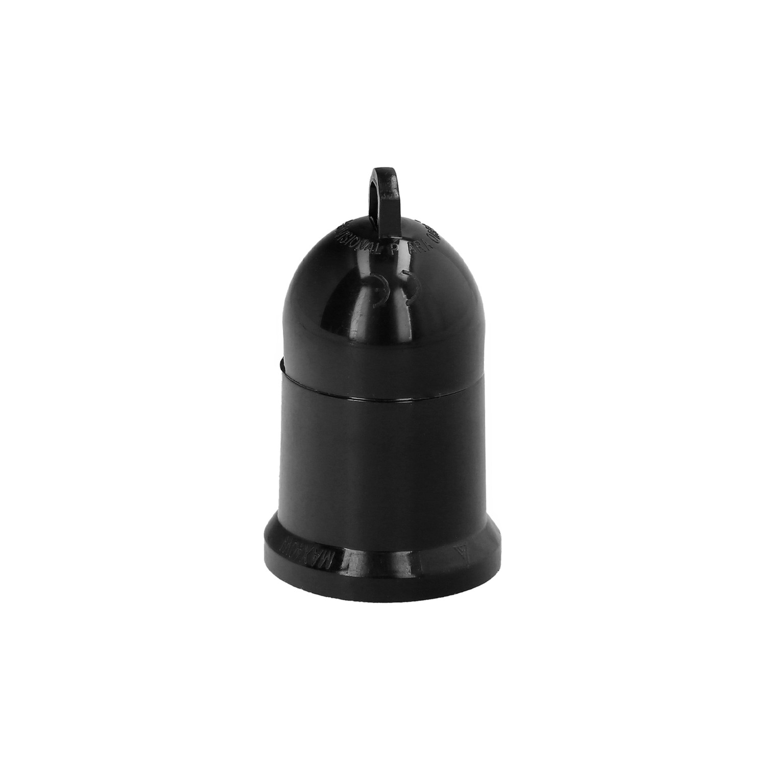 Portalamparas 4 Amperios Rosca E-27 Obra Negro.