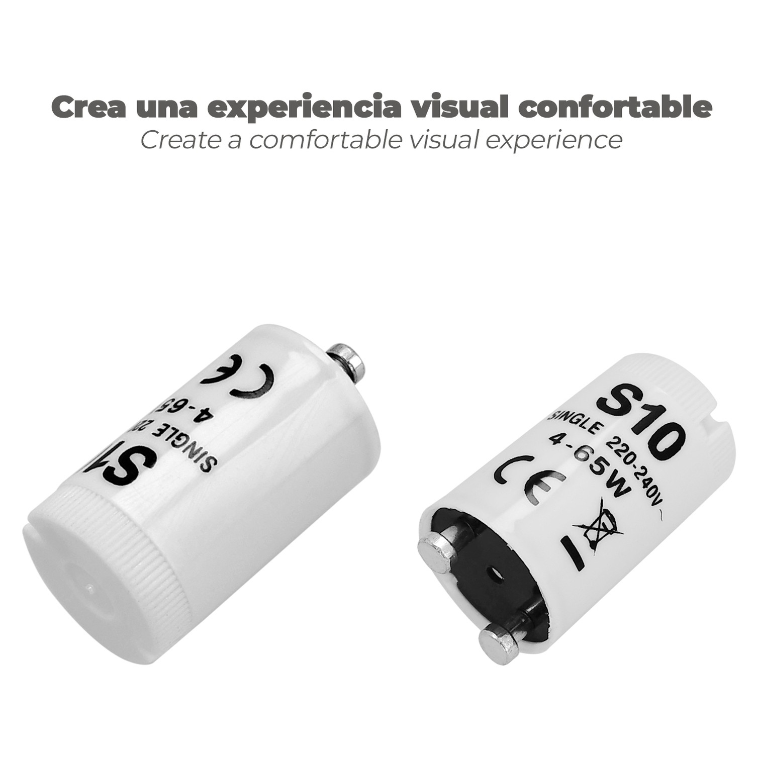 Cebador 4 - 65 Watt. Cebador Fluorescente, Arrancador Tubo Fluorescente, Cebador Encendido Rápido.
