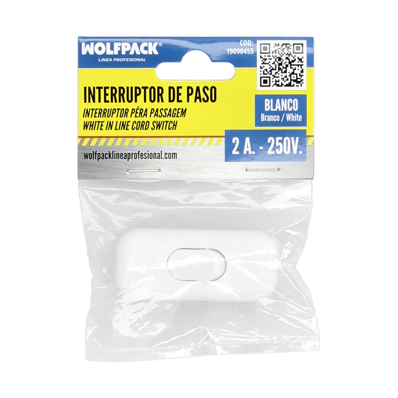 Interruptor 2A De Paso Blanco.
