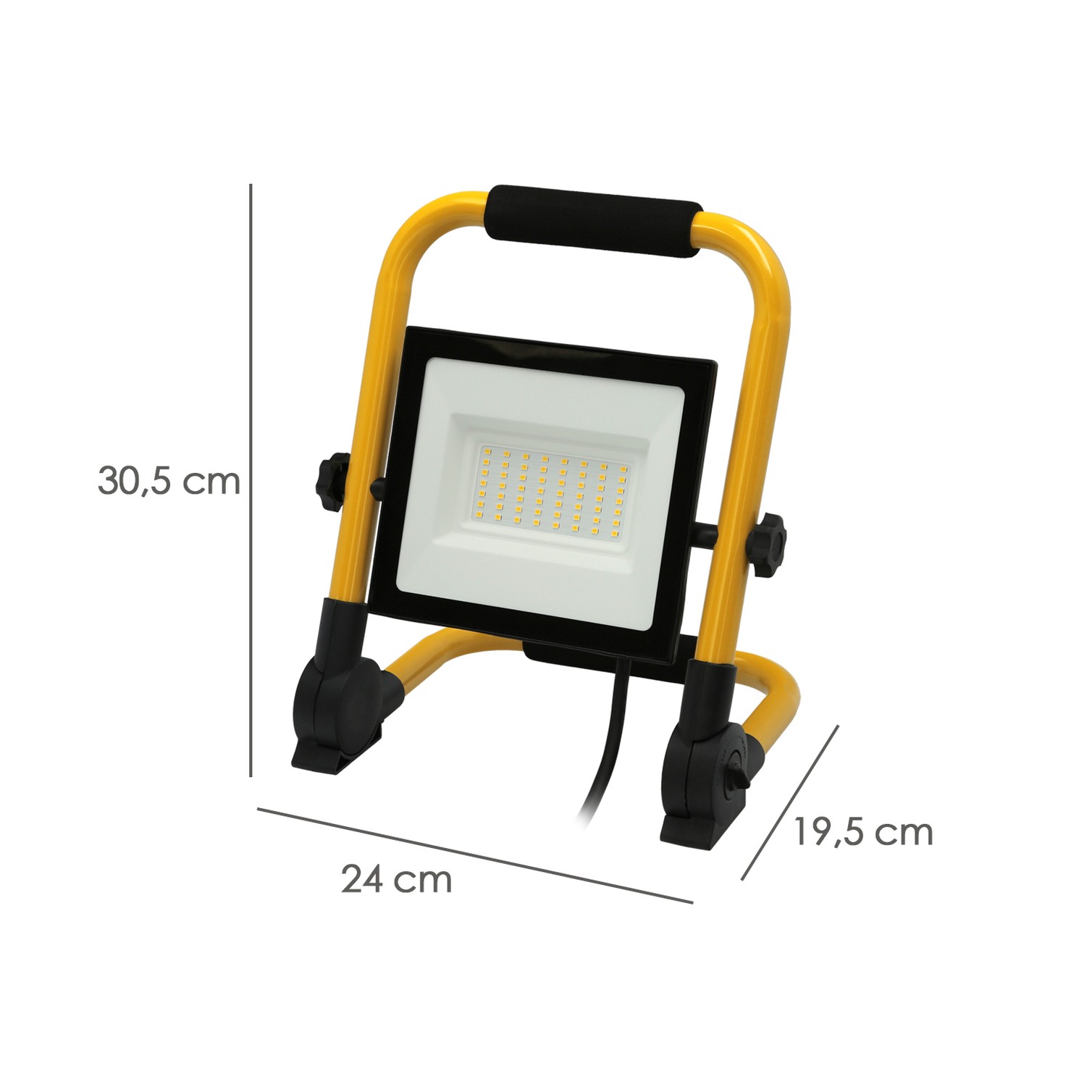 Foco Led Plano 50 Watt. Luz Blanca 4000º K IP 65 4000 Lumenes Con Asa de Transporte, Proyector Led Con Asa, Foco Led Trabajo