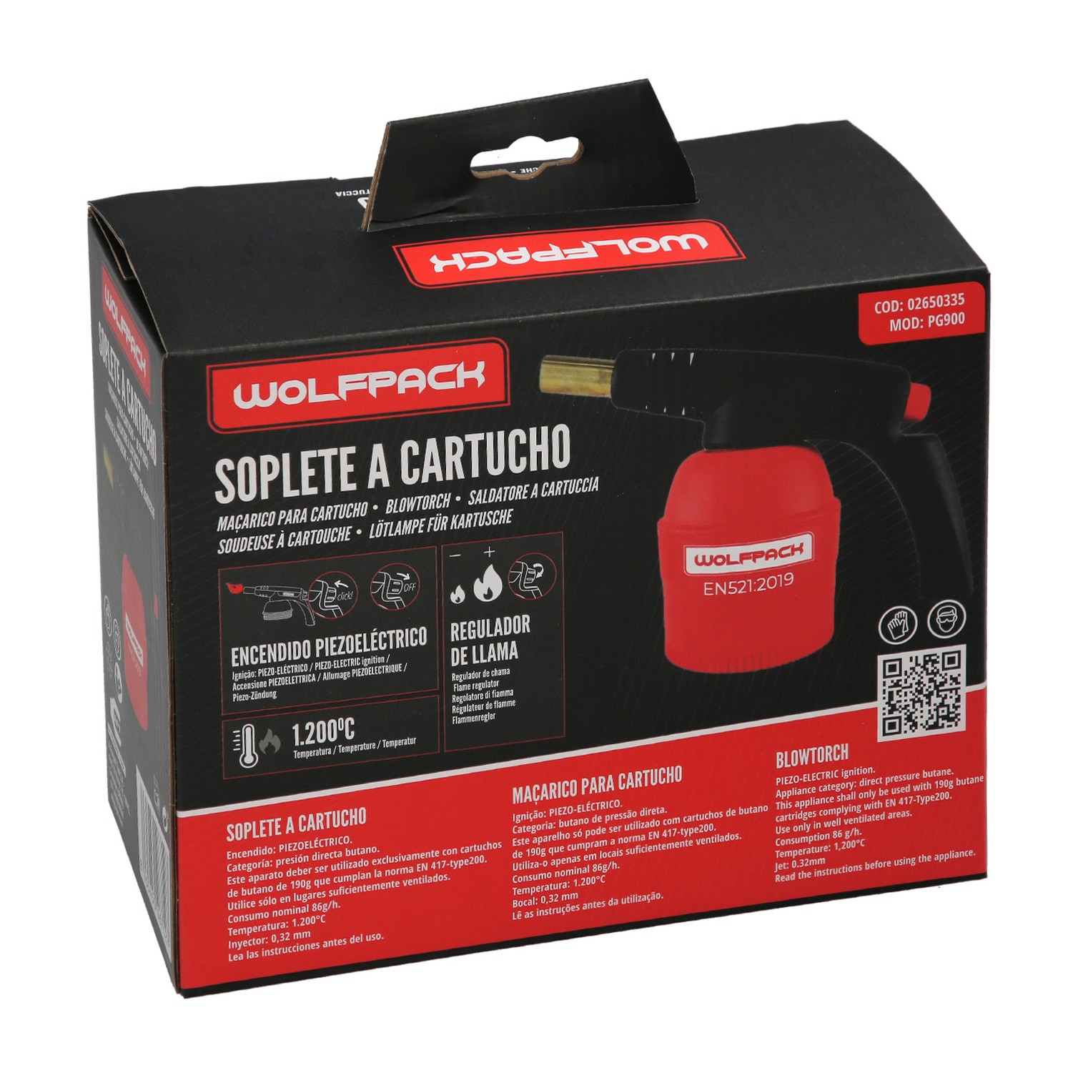 Soplete A Cartucho Cuerpo ABS Encendido Piezo-electrico