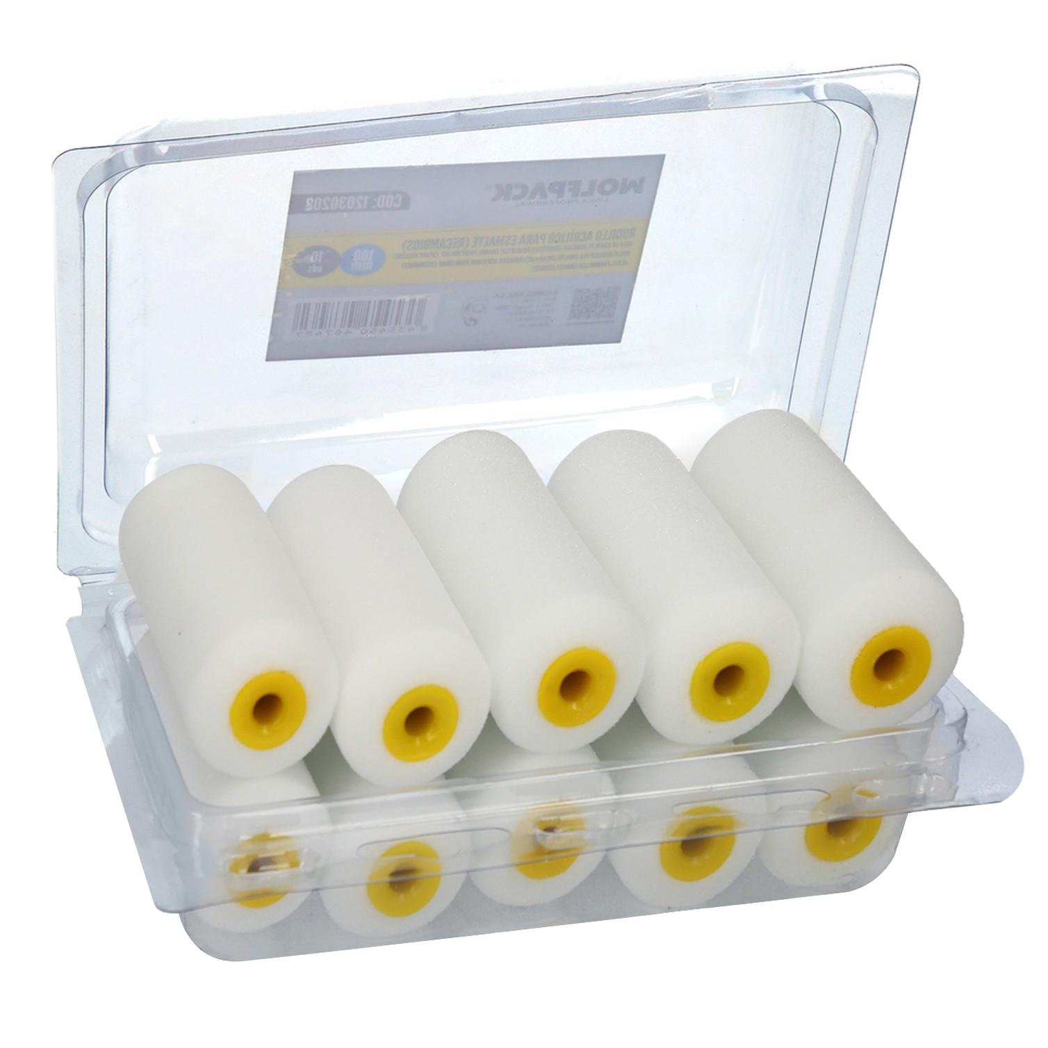 Rodillo Espuma Recambio Para Esmalte Acrilico 100 mm. Set 10 Rodillos. Rodillo Espuma, Rodillo Pintura Acrilica