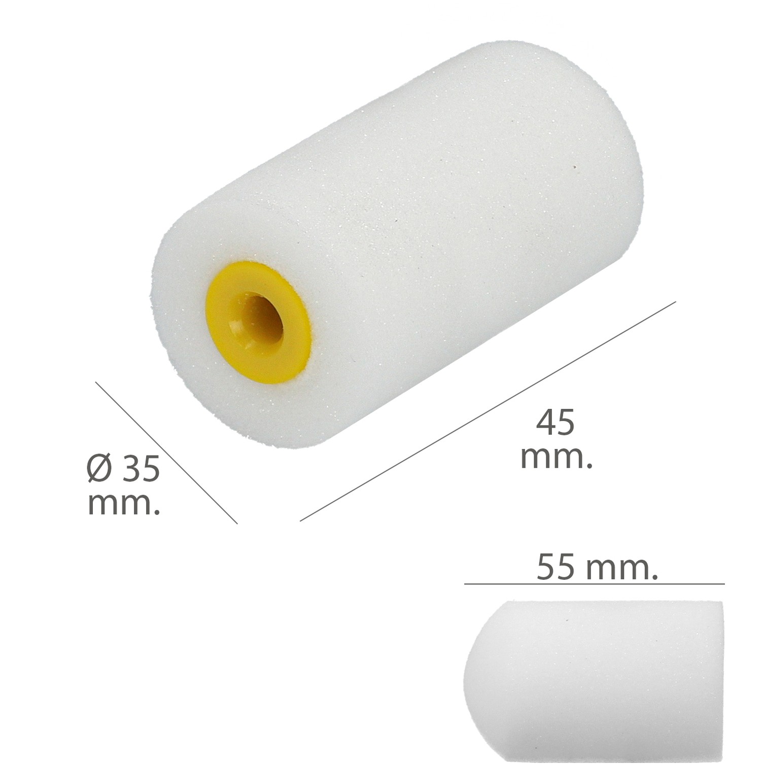 Rodillo Espuma Recambio Para Esmalte Acrilico 50 mm. Set 10 Rodillos. Rodillo Espuma, Rodillo Pintura Acrilica